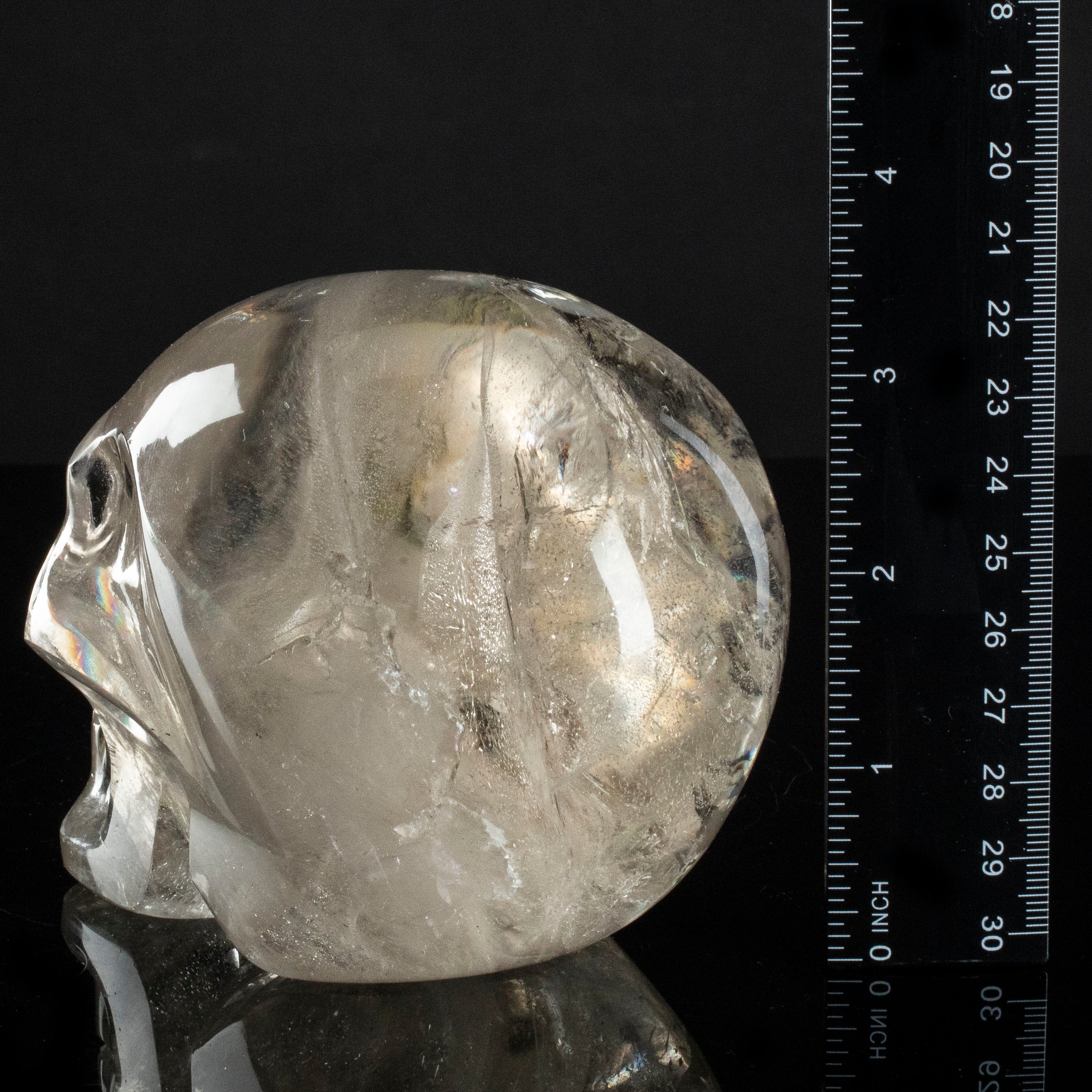 Kalifano Quartz Natural Brazilian Quartz Skull Carving - 4 in. SK3800.002