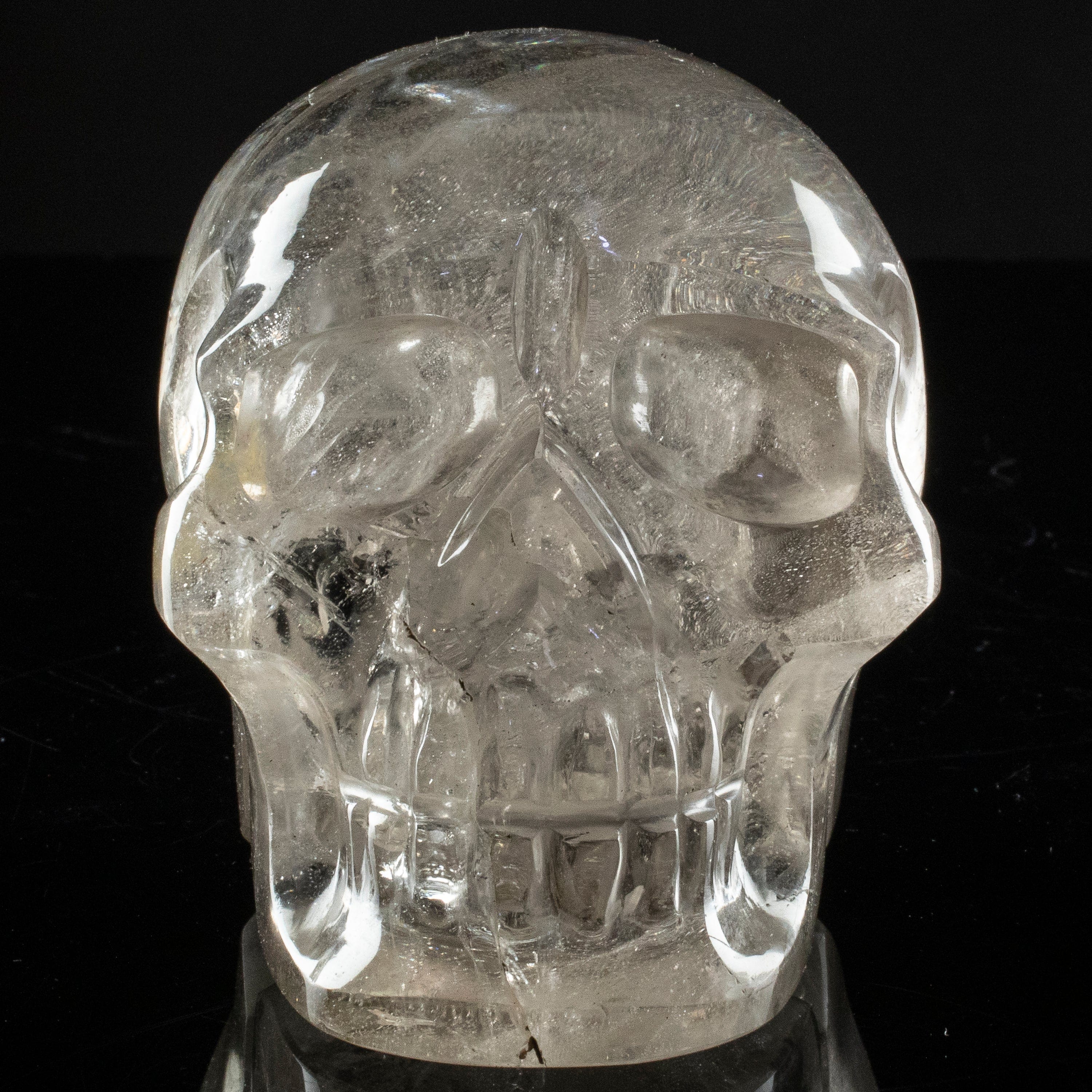 Kalifano Quartz Natural Brazilian Quartz Skull Carving - 4 in. SK3800.002