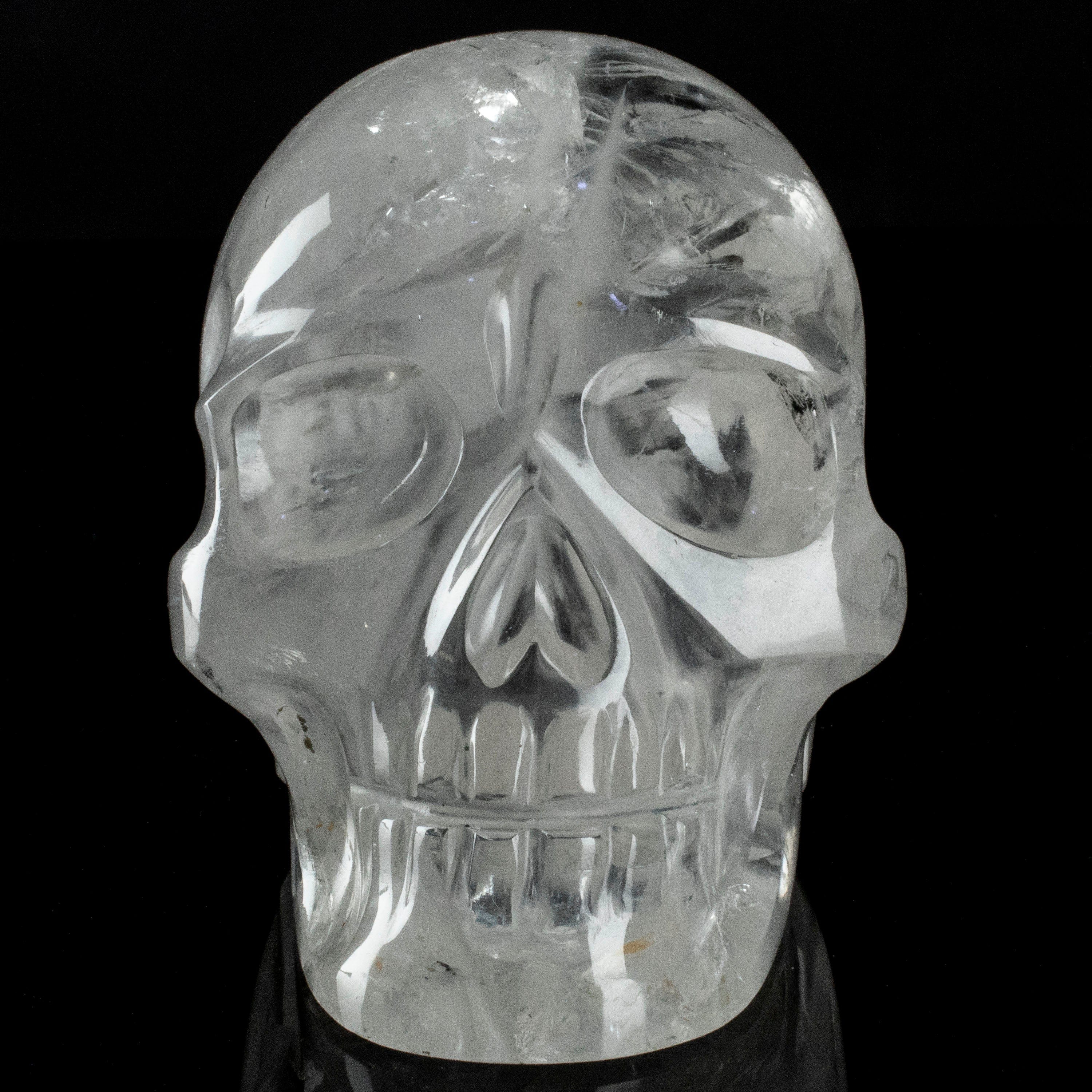 Kalifano Quartz Natural Brazilian Quartz Skull Carving - 5 in. SK3800.001