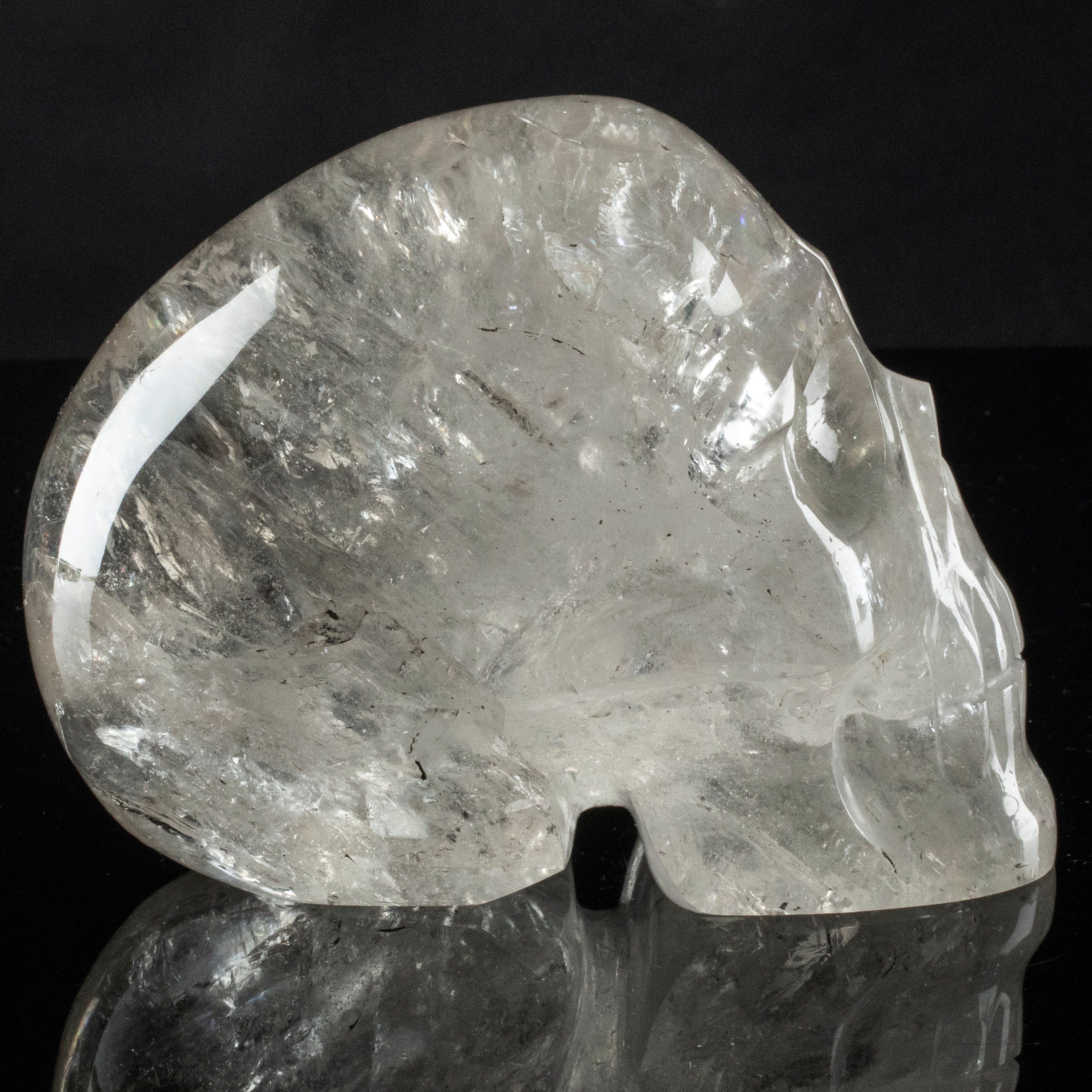 Kalifano Quartz Natural Brazilian Quartz Skull Carving - 5 in. SK4200.001