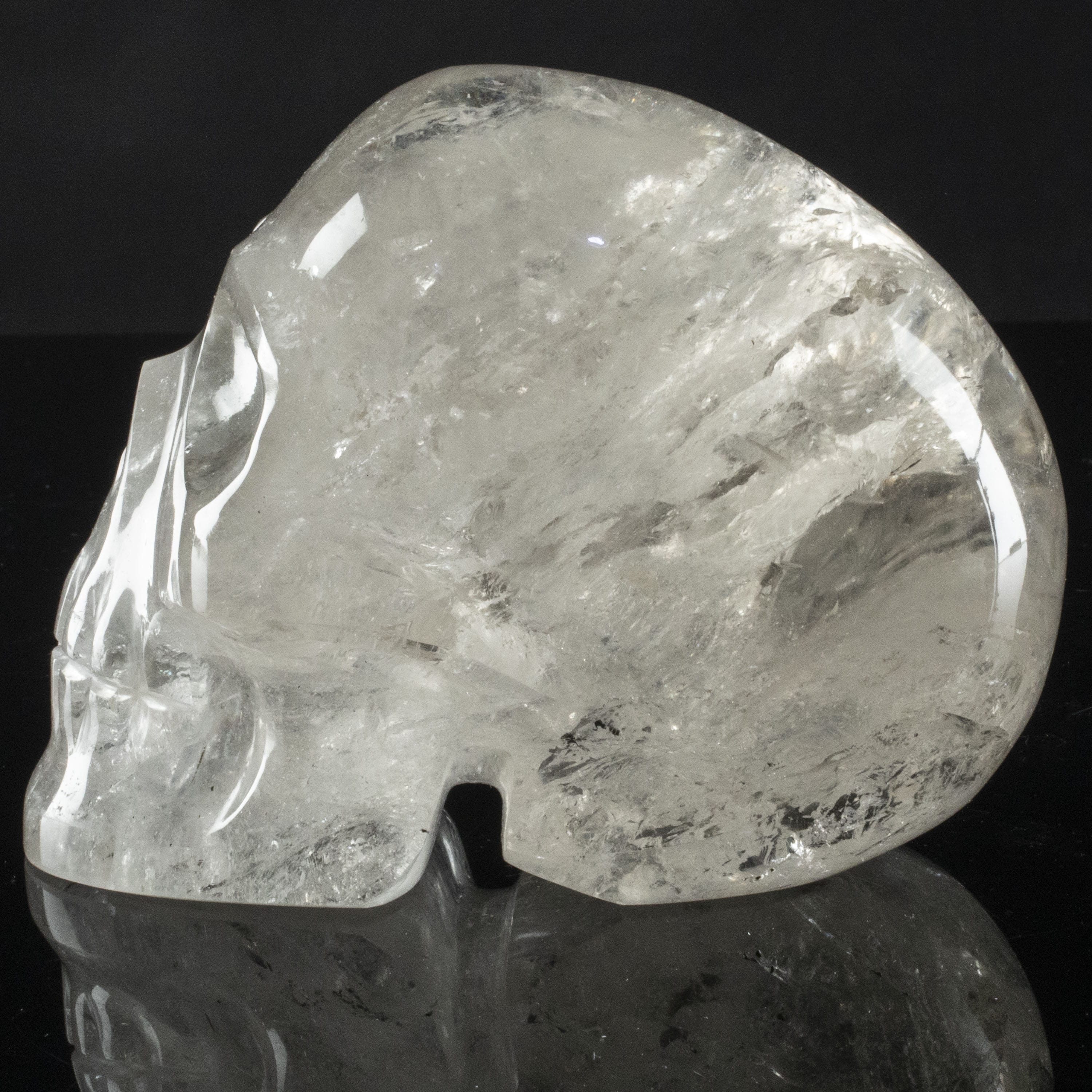 Kalifano Quartz Natural Brazilian Quartz Skull Carving - 5 in. SK4200.001