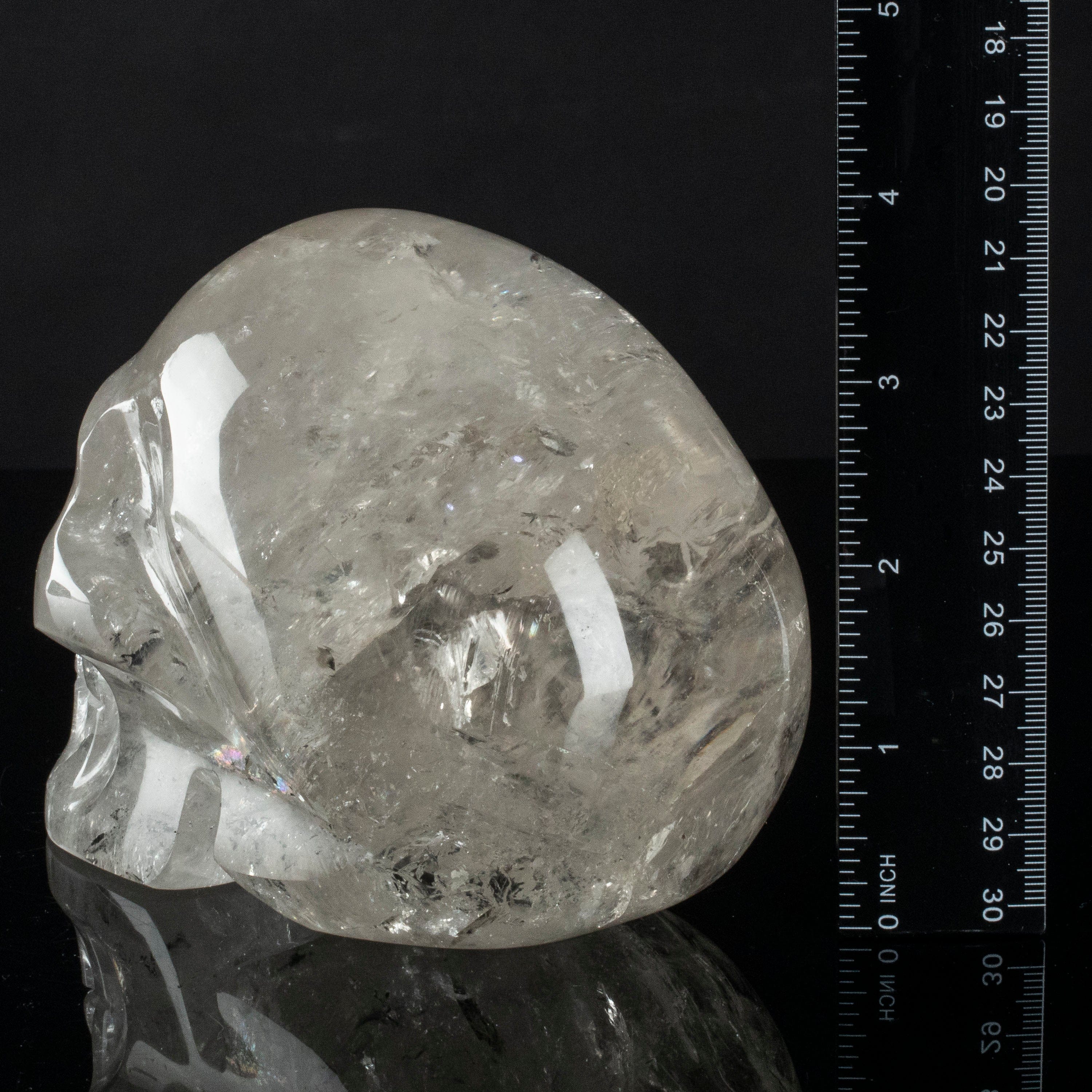 Kalifano Quartz Natural Brazilian Quartz Skull Carving - 5 in. SK4200.001