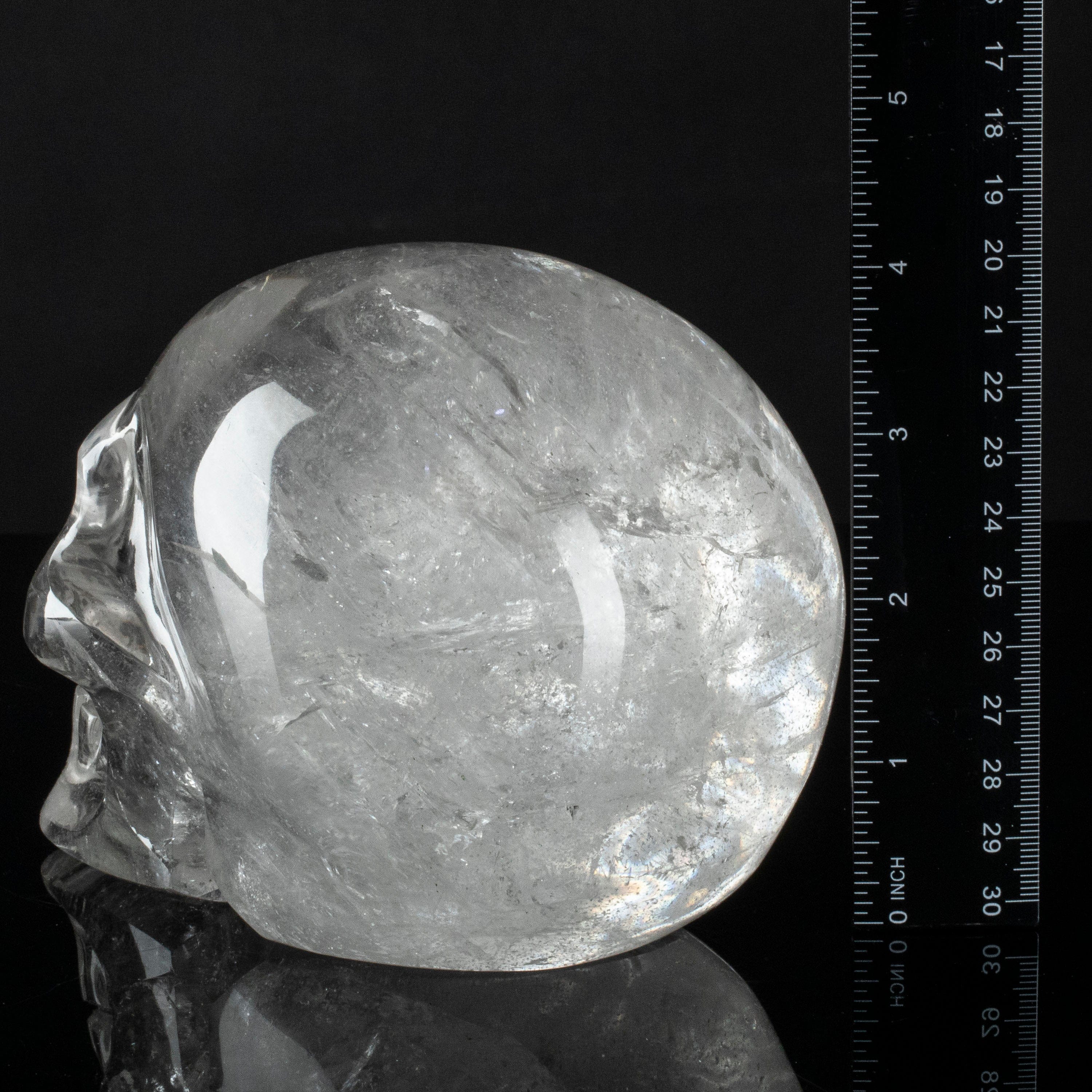 Kalifano Quartz Natural Brazilian Quartz Skull Carving - 5 in. SK5800.001