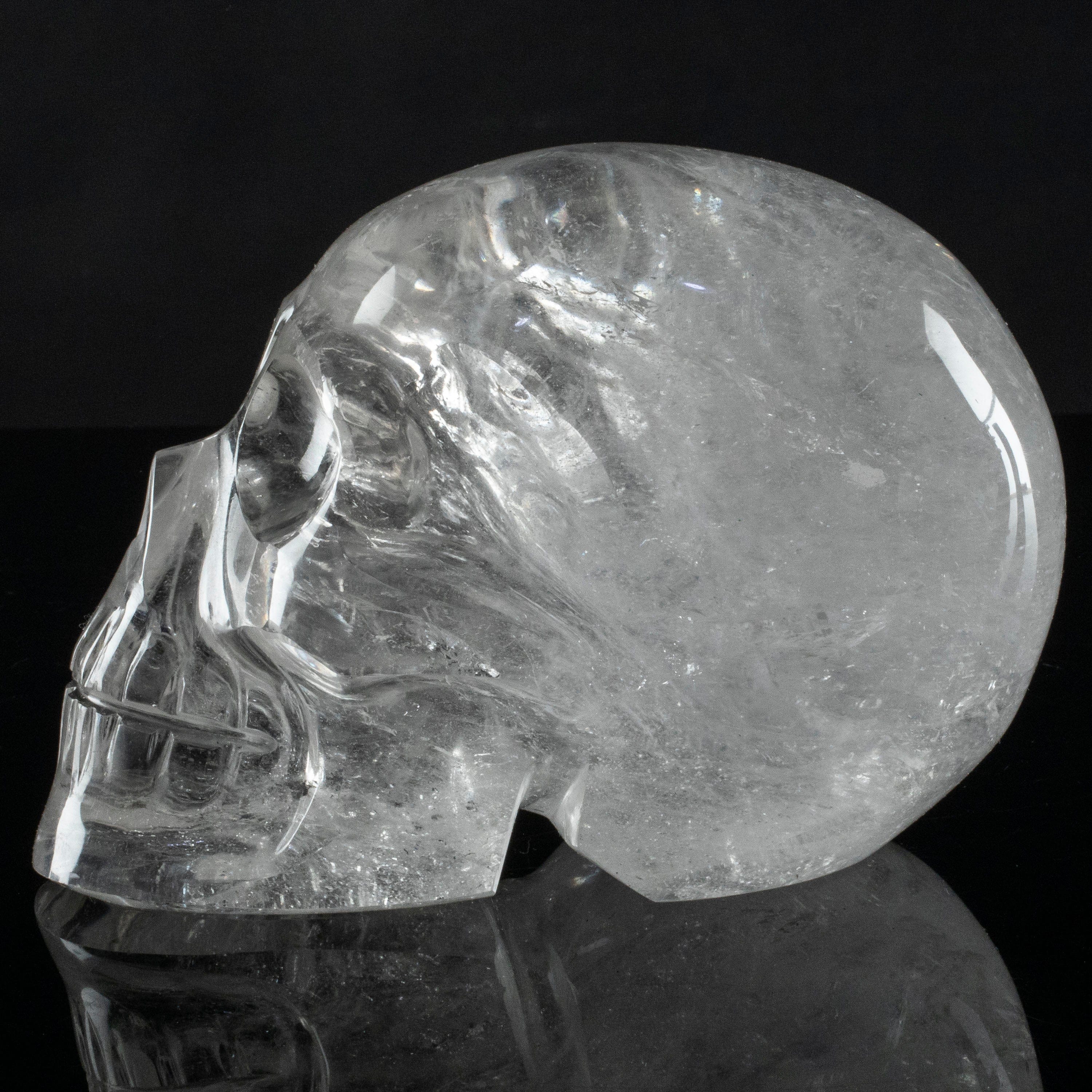 Kalifano Quartz Natural Brazilian Quartz Skull Carving - 5 in. SK5800.001