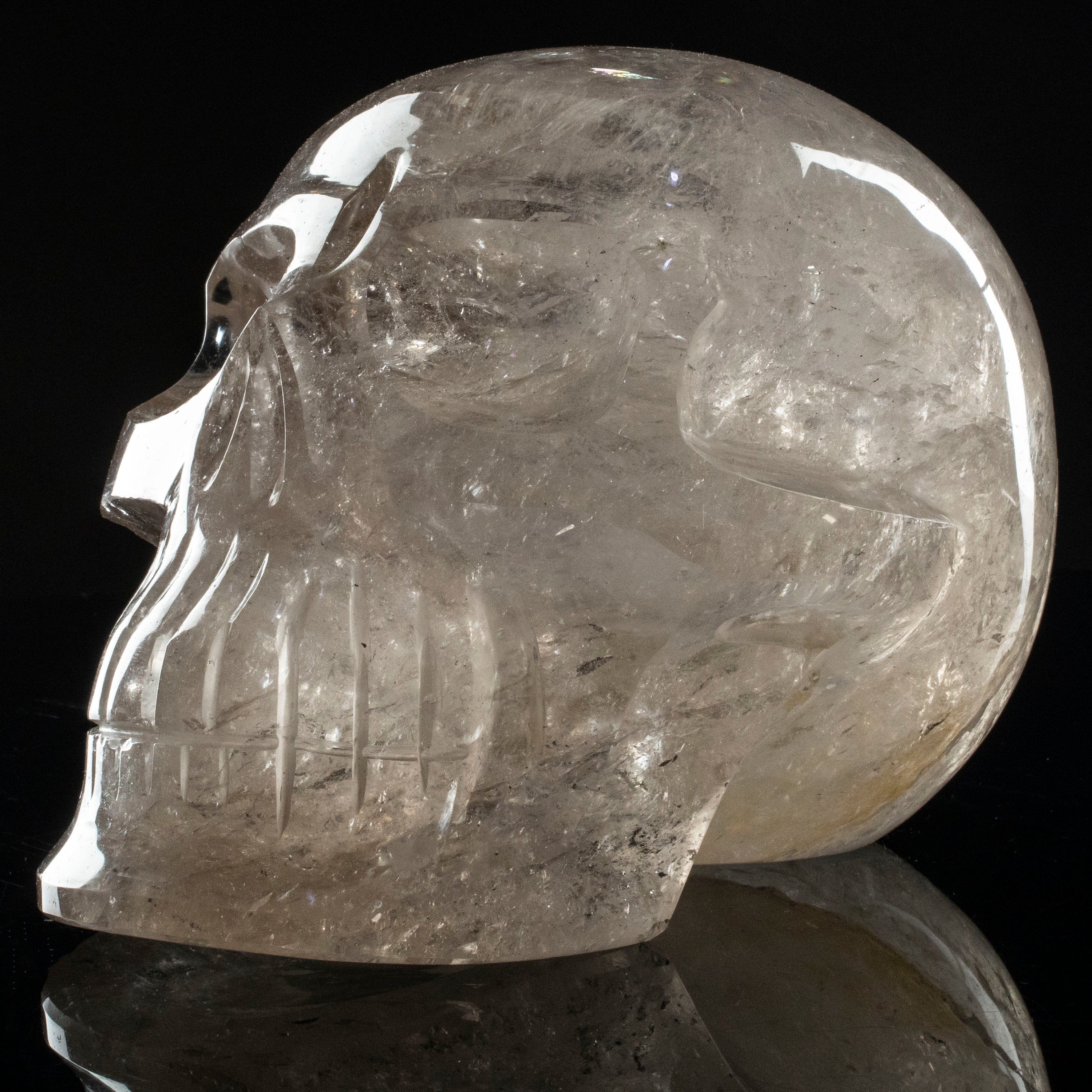 Kalifano Quartz Natural Brazilian Quartz Skull Carving - 6 in. SK12600.001