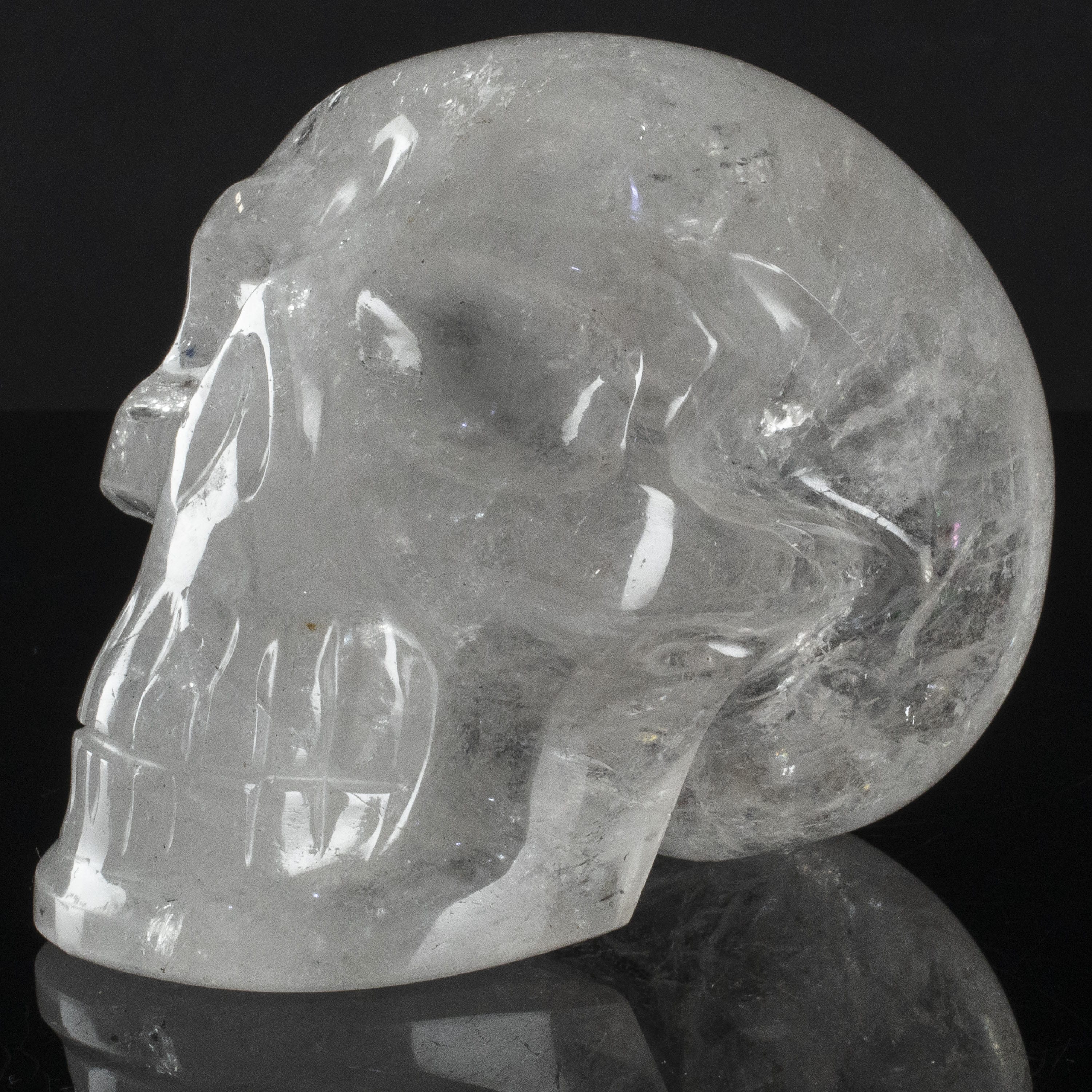 Kalifano Quartz Natural Brazilian Quartz Skull Carving - 6 in. SK6400.001