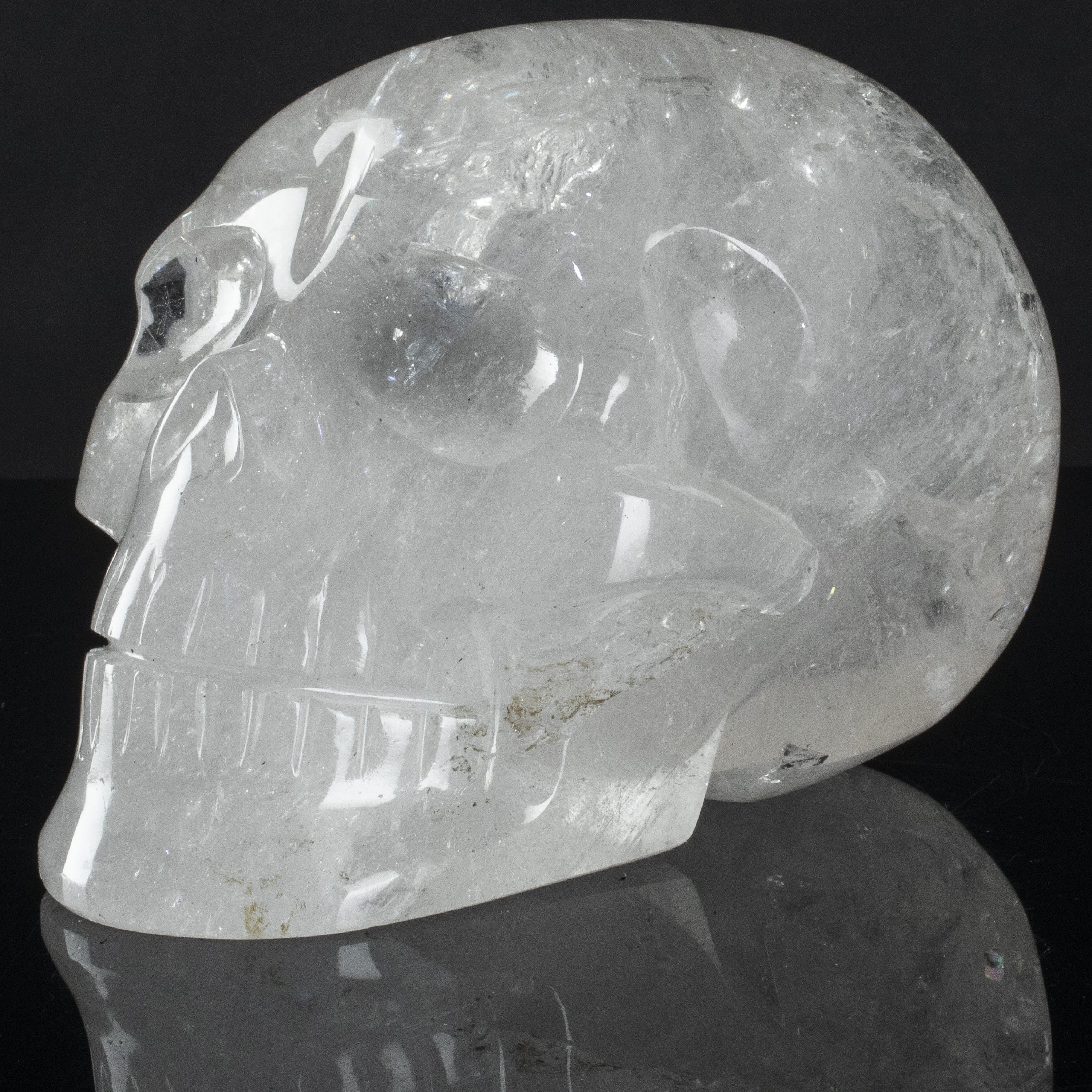 Kalifano Quartz Natural Brazilian Quartz Skull Carving - 7 in. SK7600.001