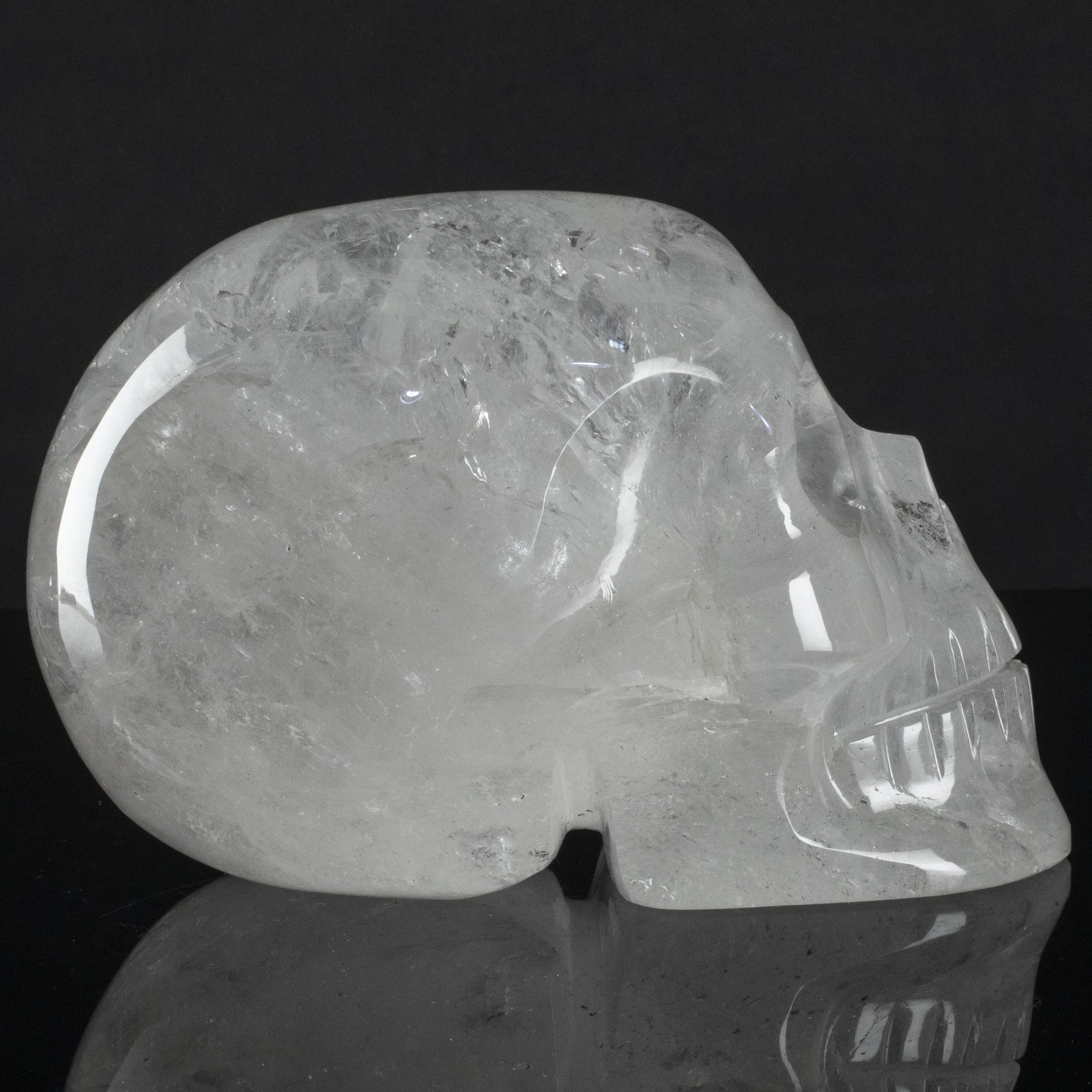 Kalifano Quartz Natural Brazilian Quartz Skull Carving - 7 in. SK7600.001