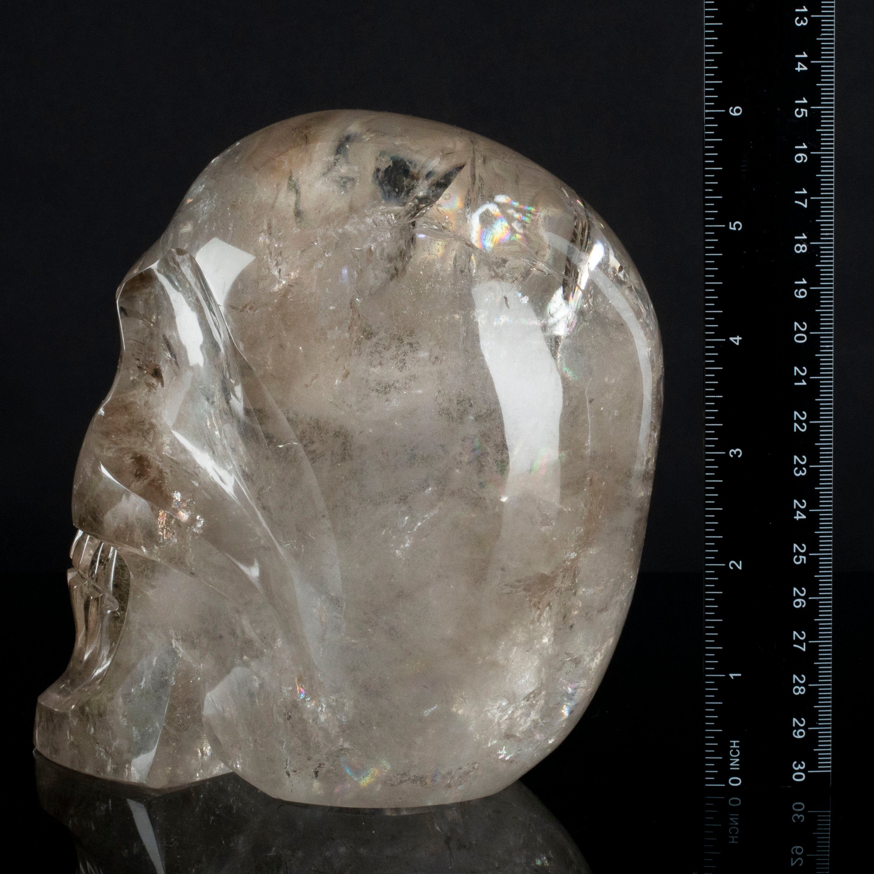 Kalifano Quartz Natural Brazilian Quartz Skull Carving - 7 in. SK9800.001