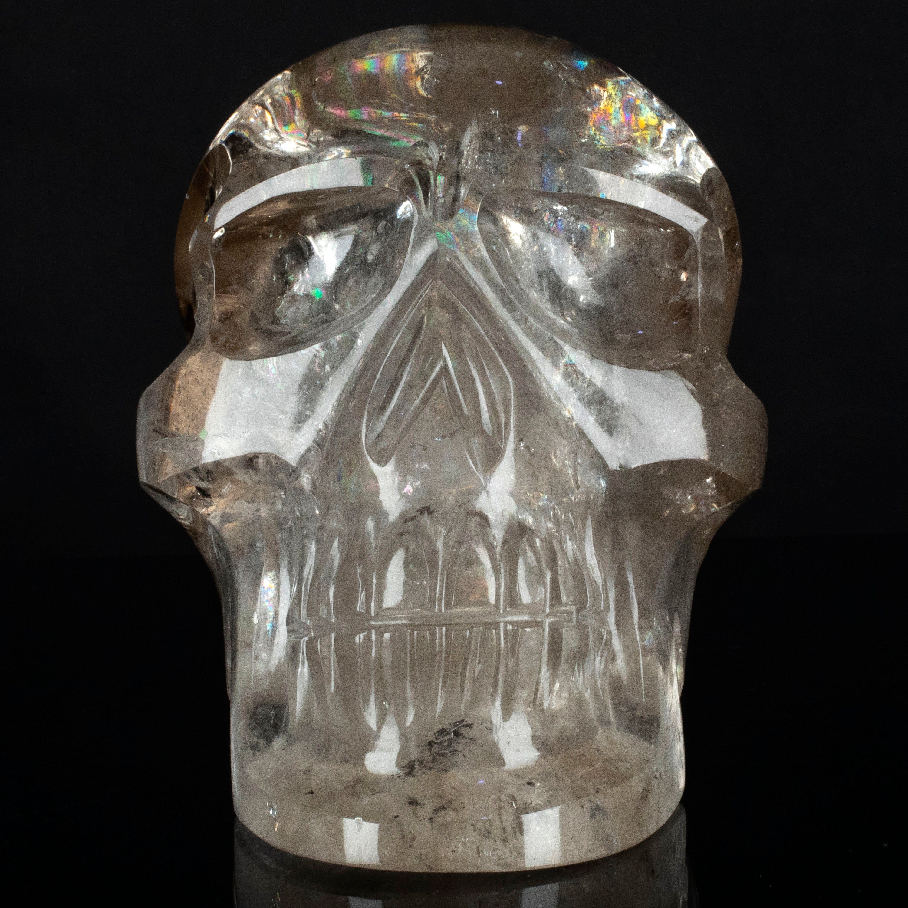 Kalifano Quartz Natural Brazilian Quartz Skull Carving - 7 in. SK9800.001