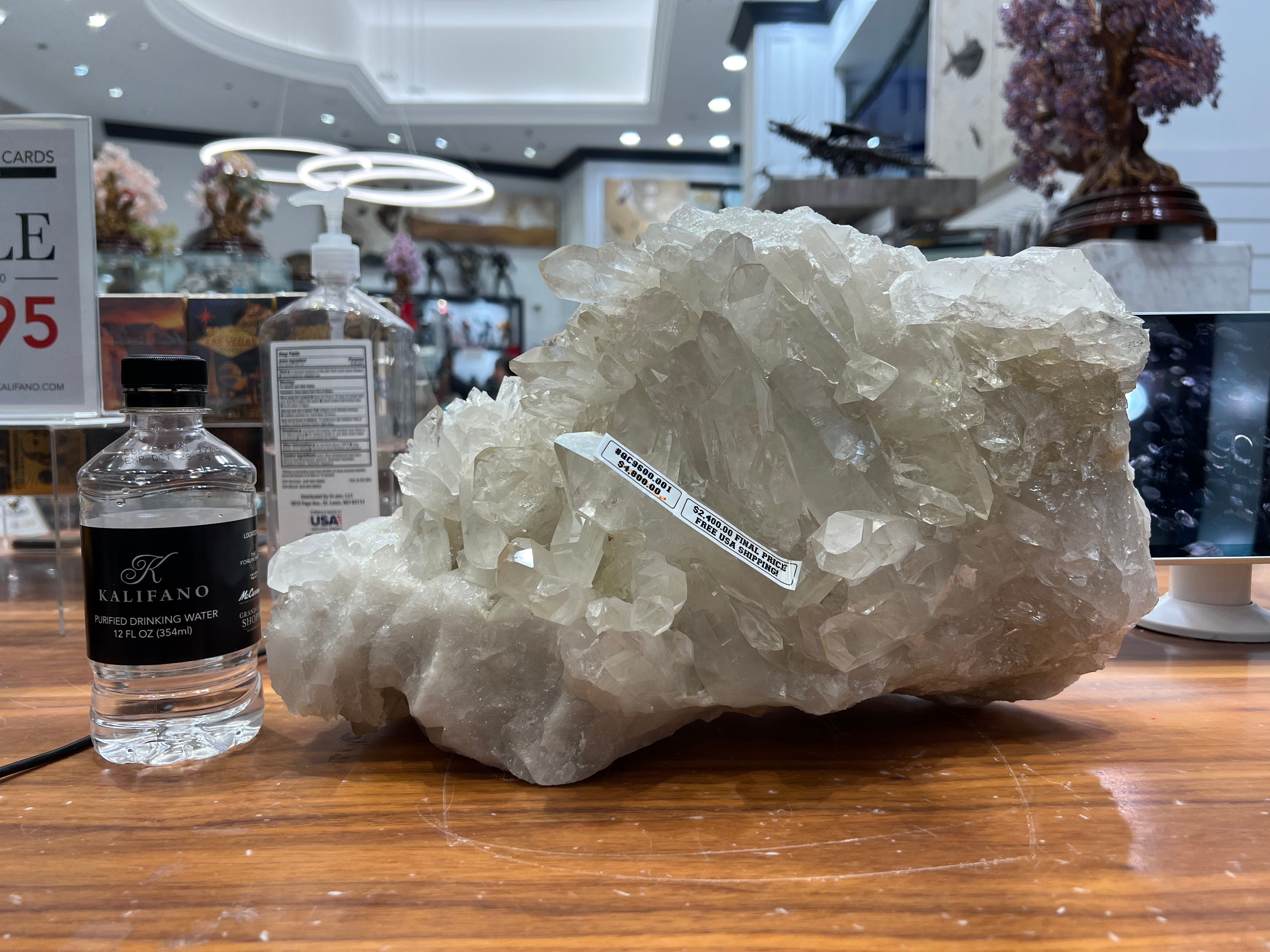 Kalifano Quartz Natural Crystal Quartz Cluster - 15" / 27.4 lbs QC9600.001