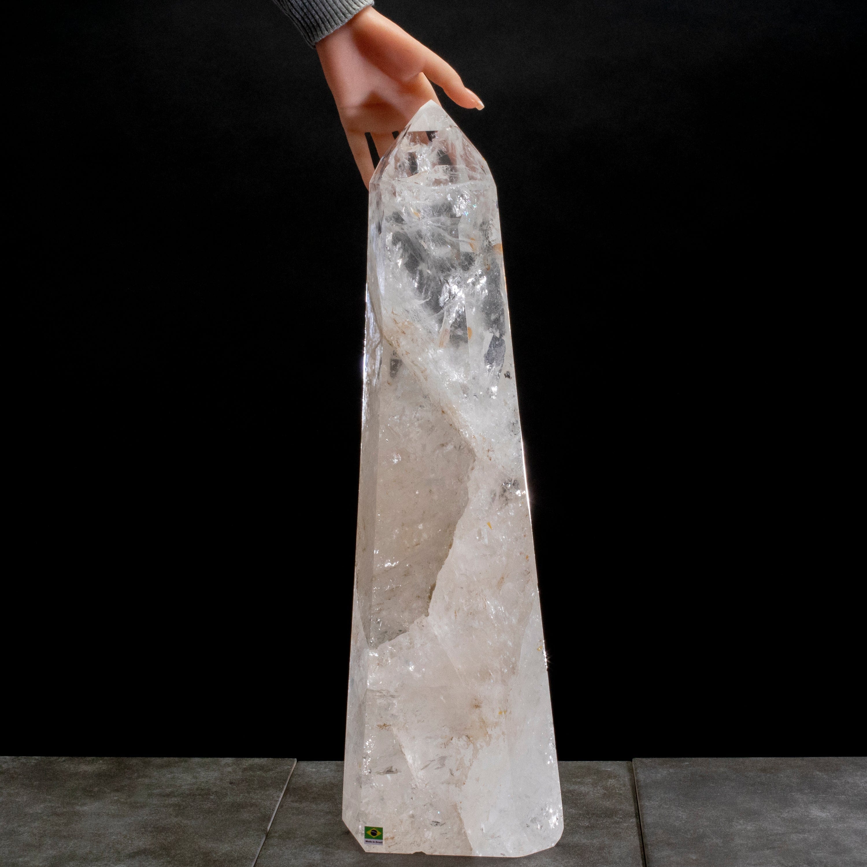 Kalifano Quartz Natural Quartz Obelisk from Brazil - 23" / 32 lbs QZ18000.001