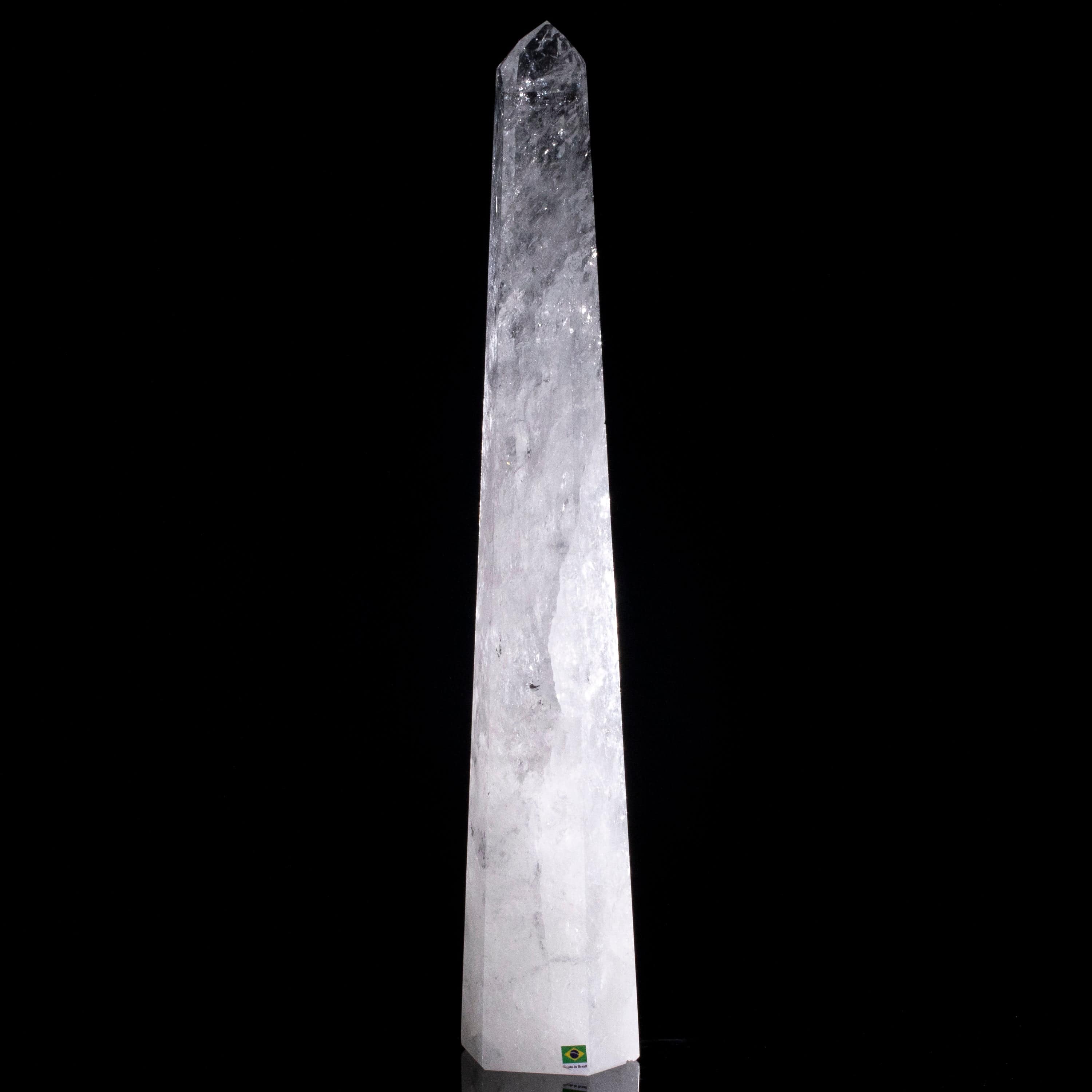 Kalifano Quartz Natural Quartz Obelisk from Brazil - 24.5" / 16 lbs QZ9000.001