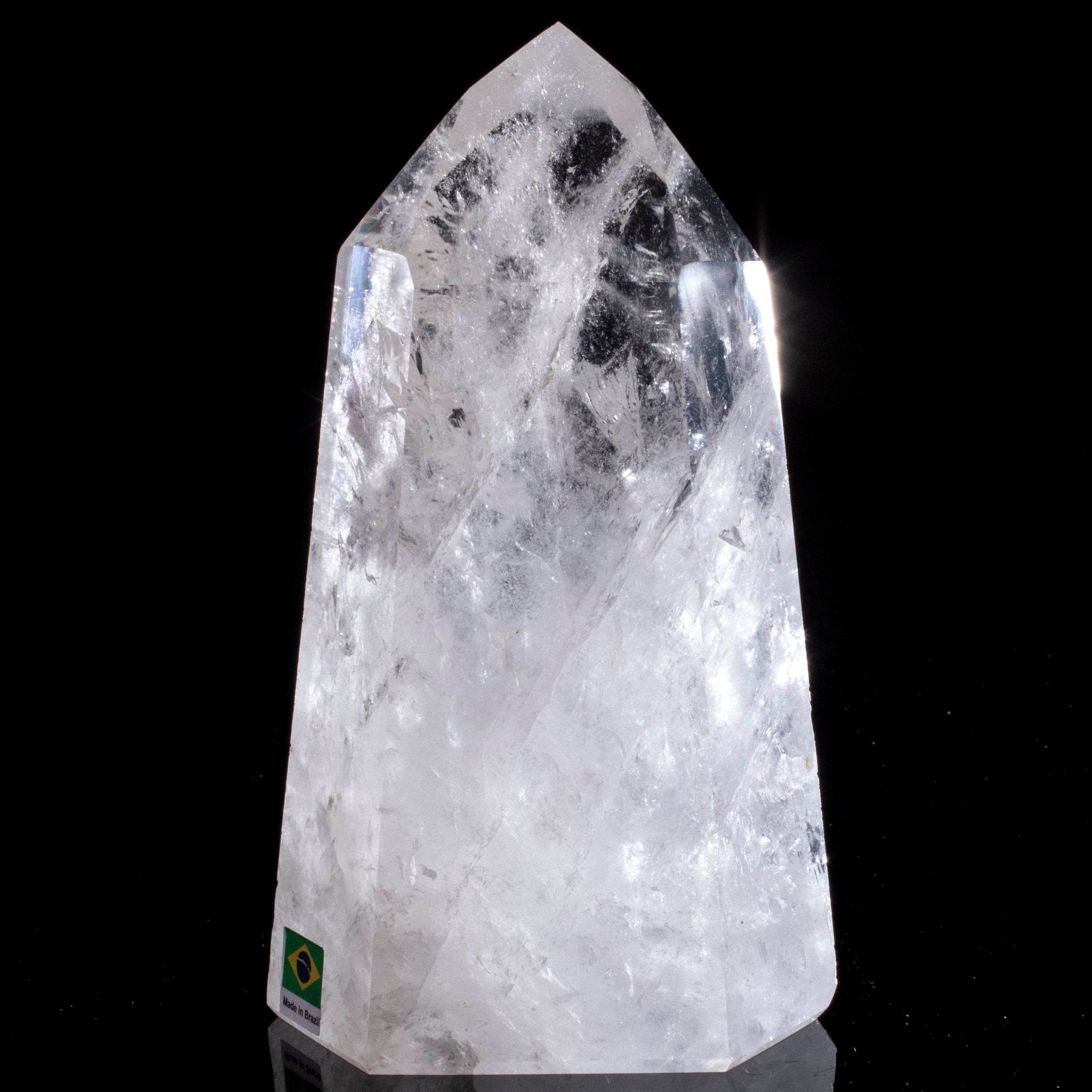 Kalifano Quartz Natural Quartz Obelisk from Brazil - 6.5" / 1,282 grams QZ1800.010