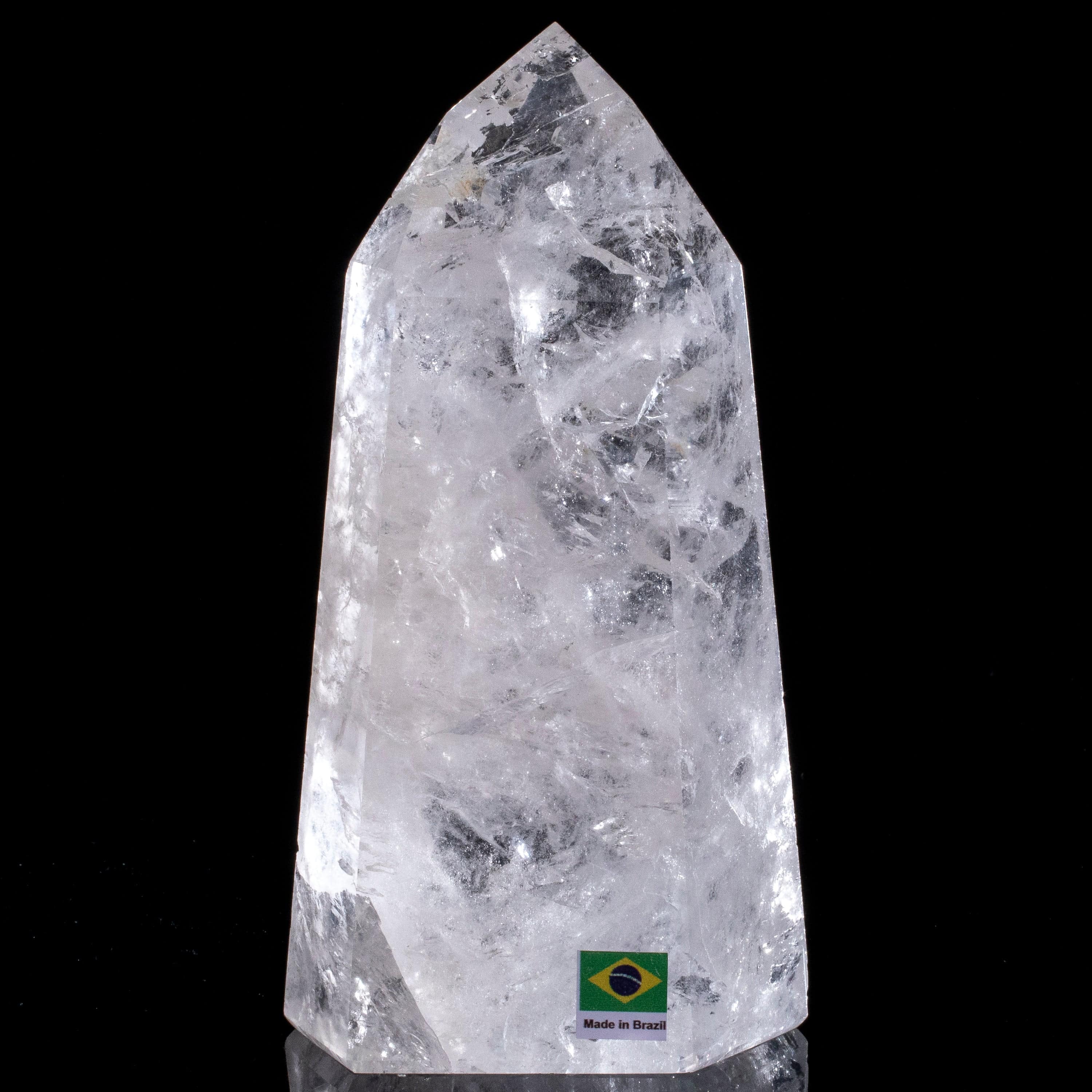 Kalifano Quartz Natural Quartz Obelisk from Brazil - 7" / 1,225 grams QZ1500.002