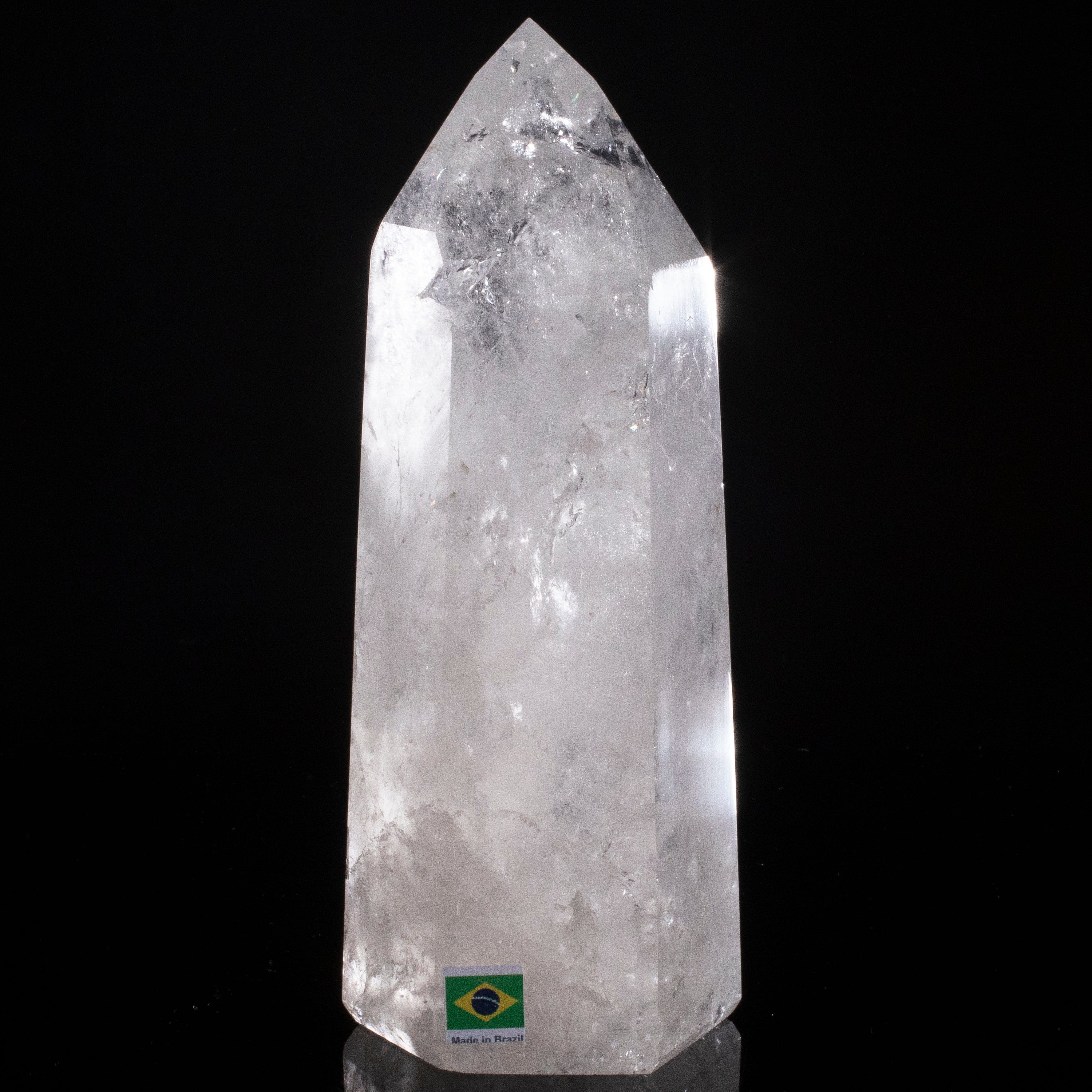 Kalifano Quartz Natural Quartz Obelisk from Brazil - 8" / 1,442 grams QZ1800.016