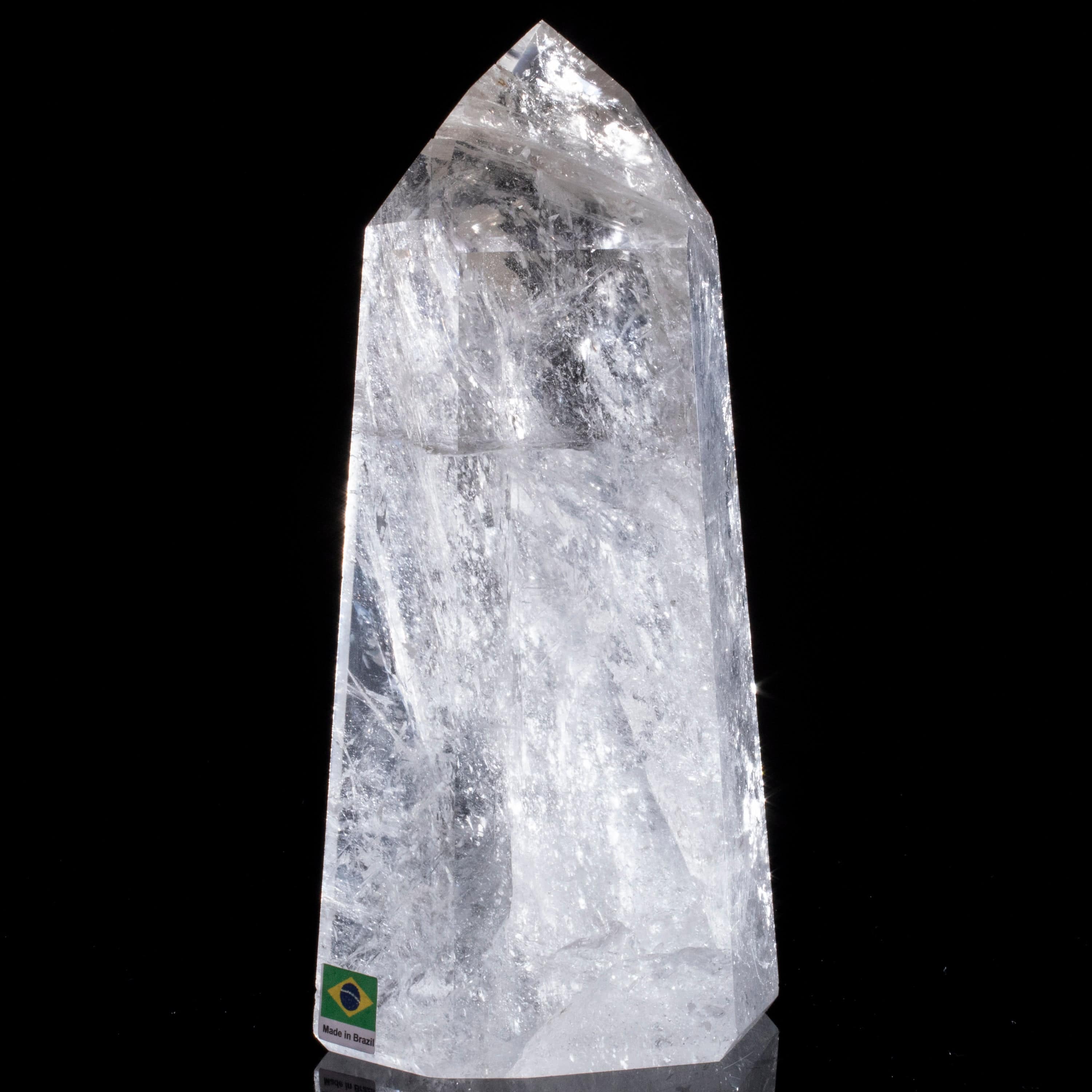 Kalifano Quartz Natural Quartz Obelisk from Brazil - 8" / 1,525 grams QZ2400.019