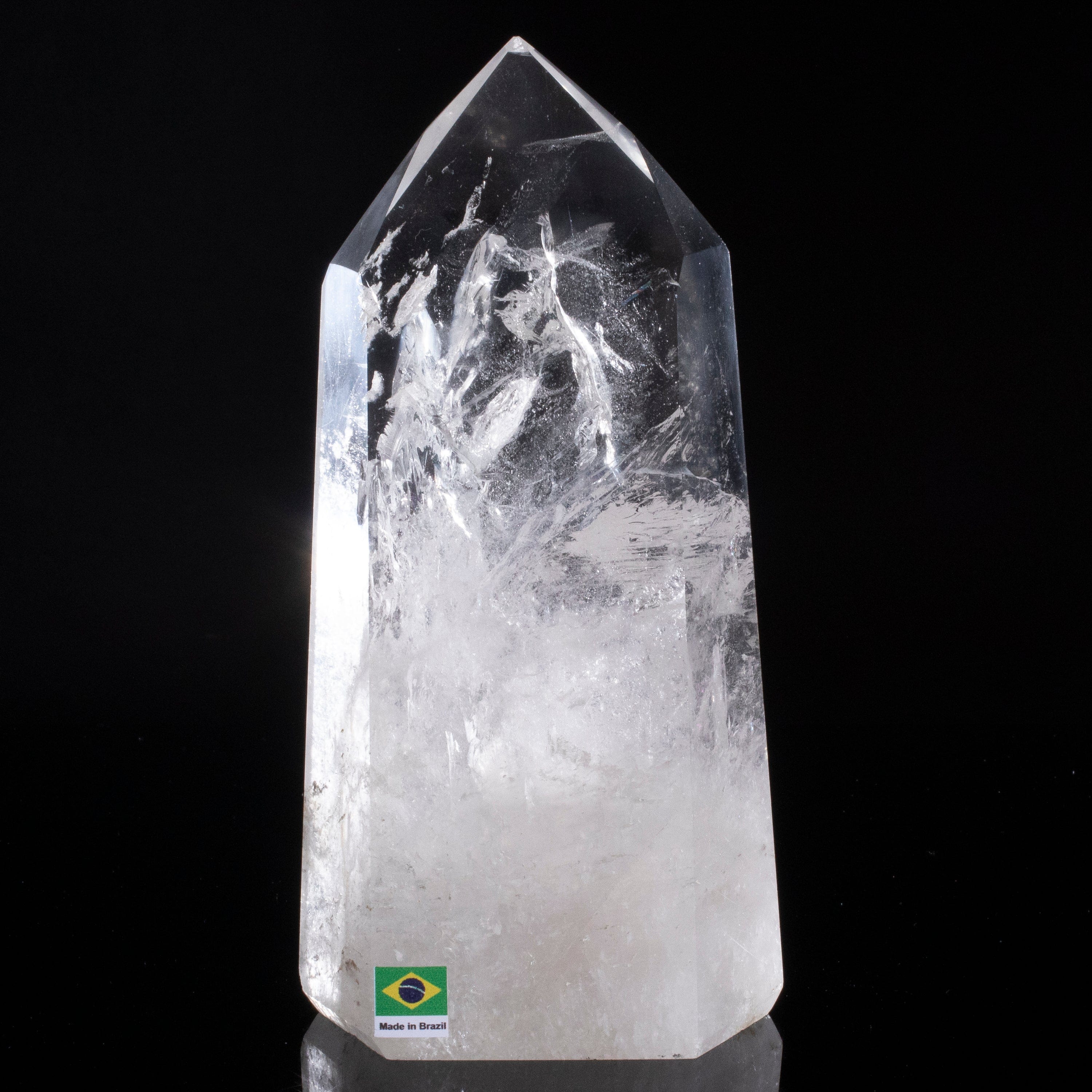 Kalifano Quartz Natural Quartz Obelisk from Brazil - 8" / 1,607 grams QZ2400.003