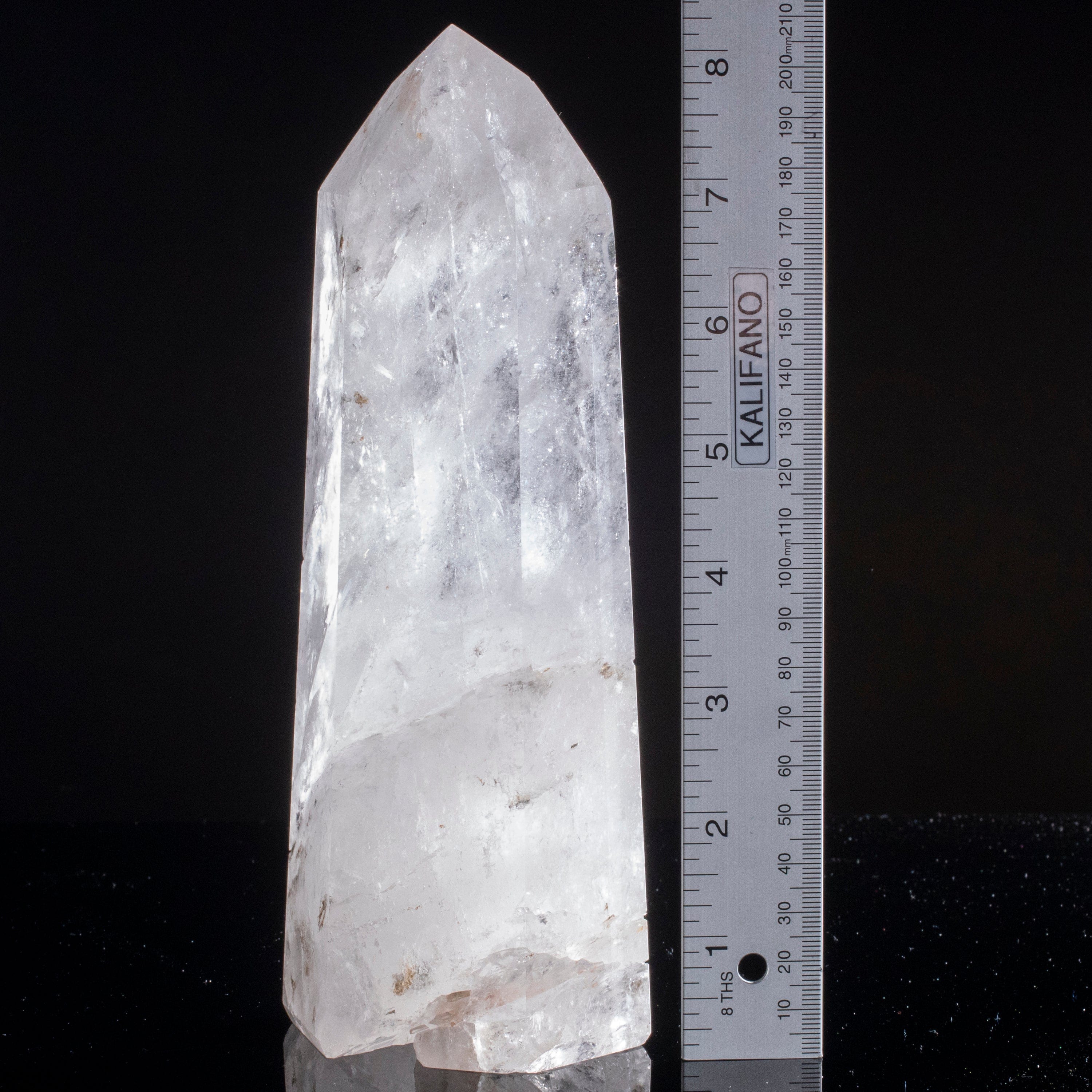 Kalifano Quartz Natural Quartz Obelisk from Brazil - 8.5" / 1,477 grams QZ1800.020