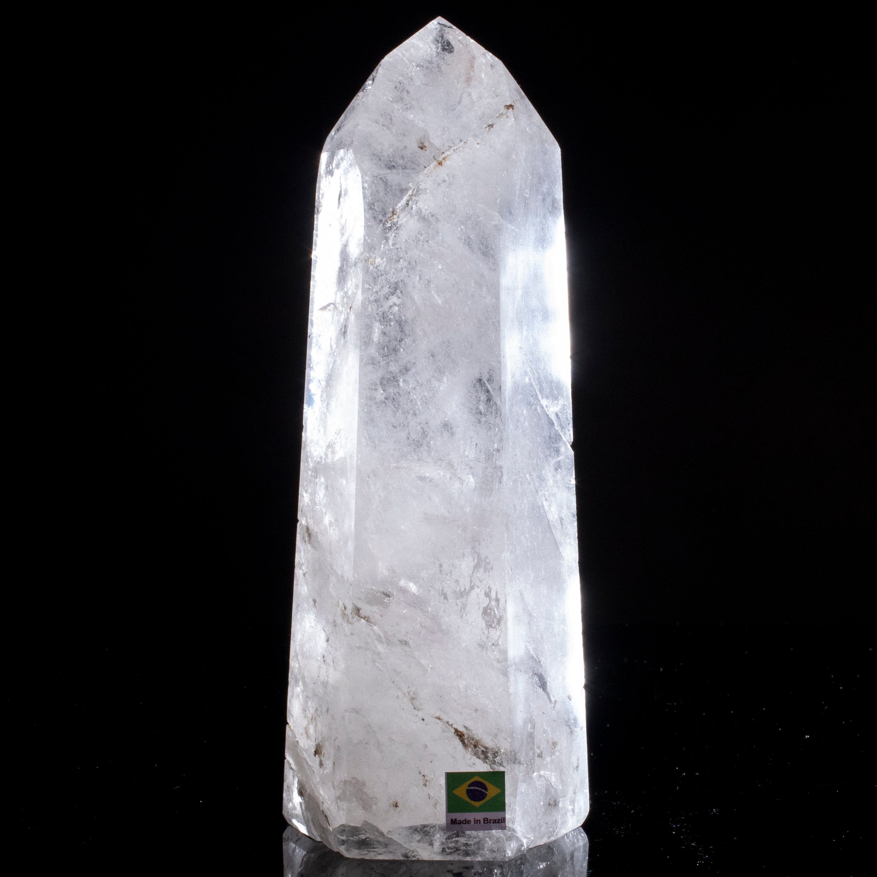 Kalifano Quartz Natural Quartz Obelisk from Brazil - 8.5" / 1,477 grams QZ1800.020