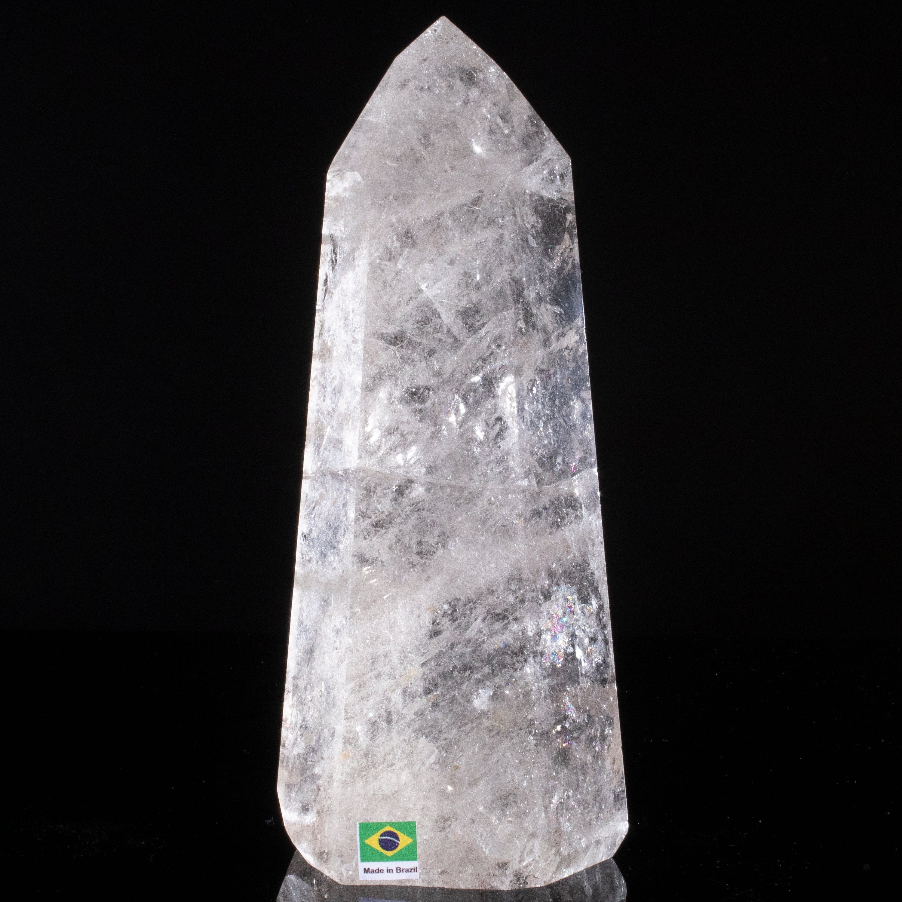 Kalifano Quartz Natural Quartz Obelisk from Brazil - 8.5" / 1,583 grams QZ2400.012