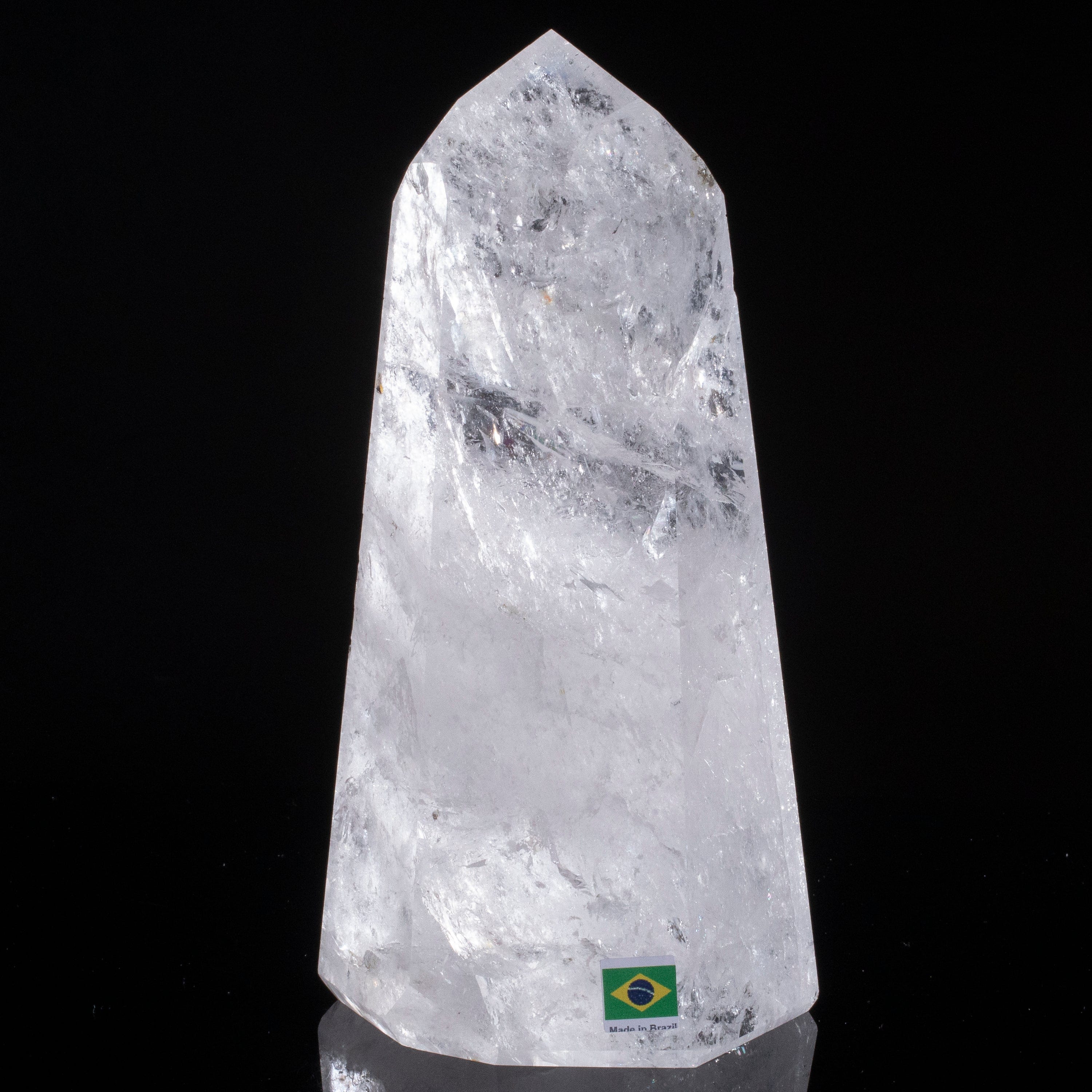 Kalifano Quartz Natural Quartz Obelisk from Brazil - 8.5" / 1,974 grams QZ2400.006