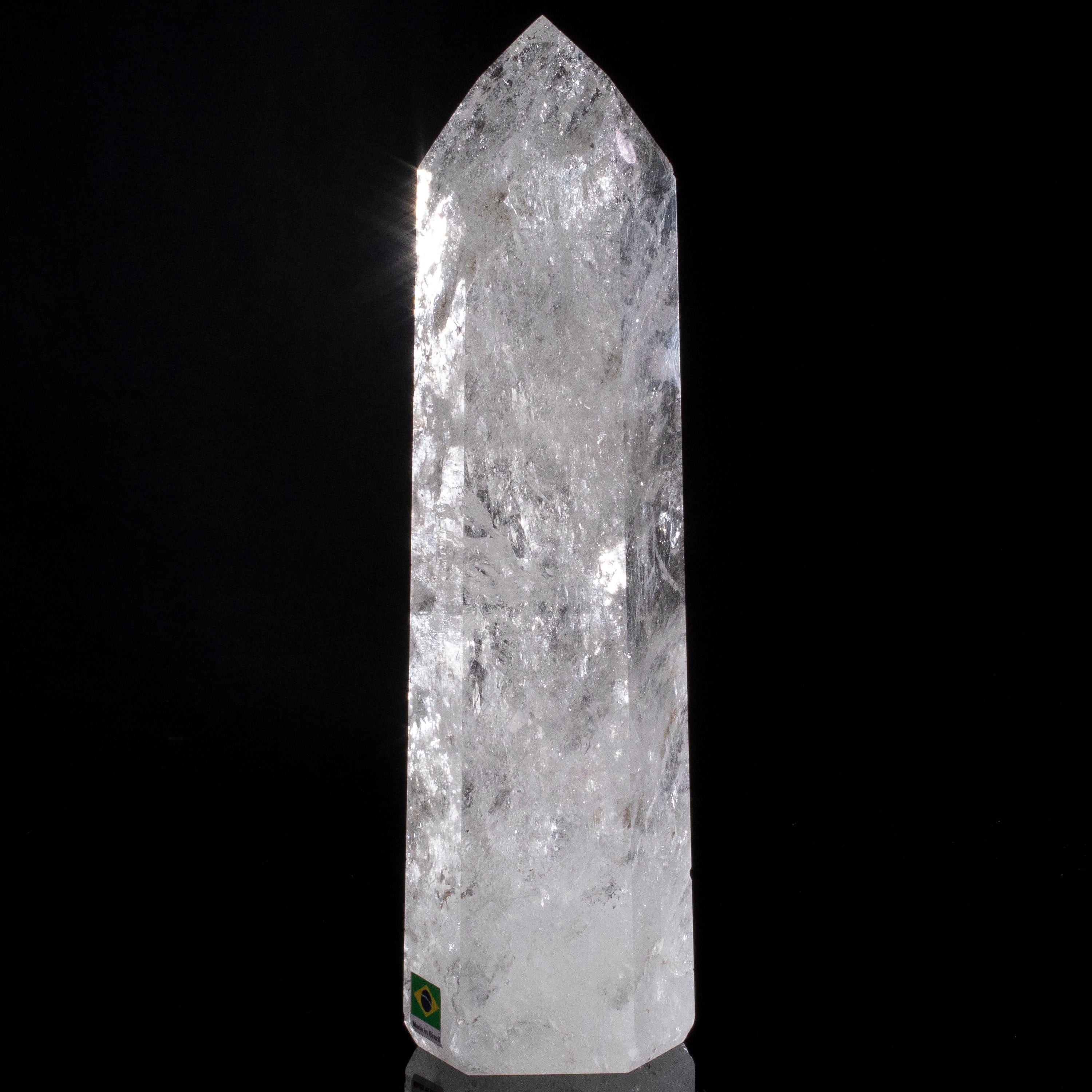 Kalifano Quartz Natural Quartz Obelisk from Brazil - 9.5" / 1,300 grams QZ1800.021