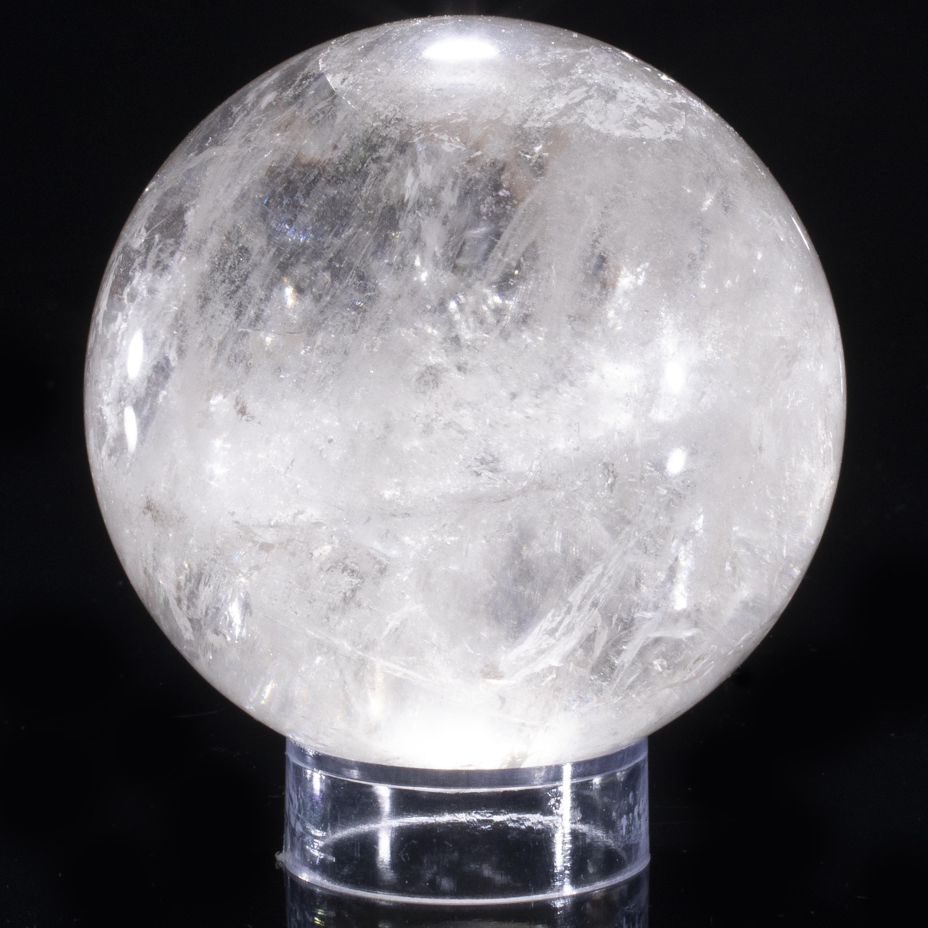 Kalifano Quartz Quartz Sphere Carving 3" / 450 grams SPQ700