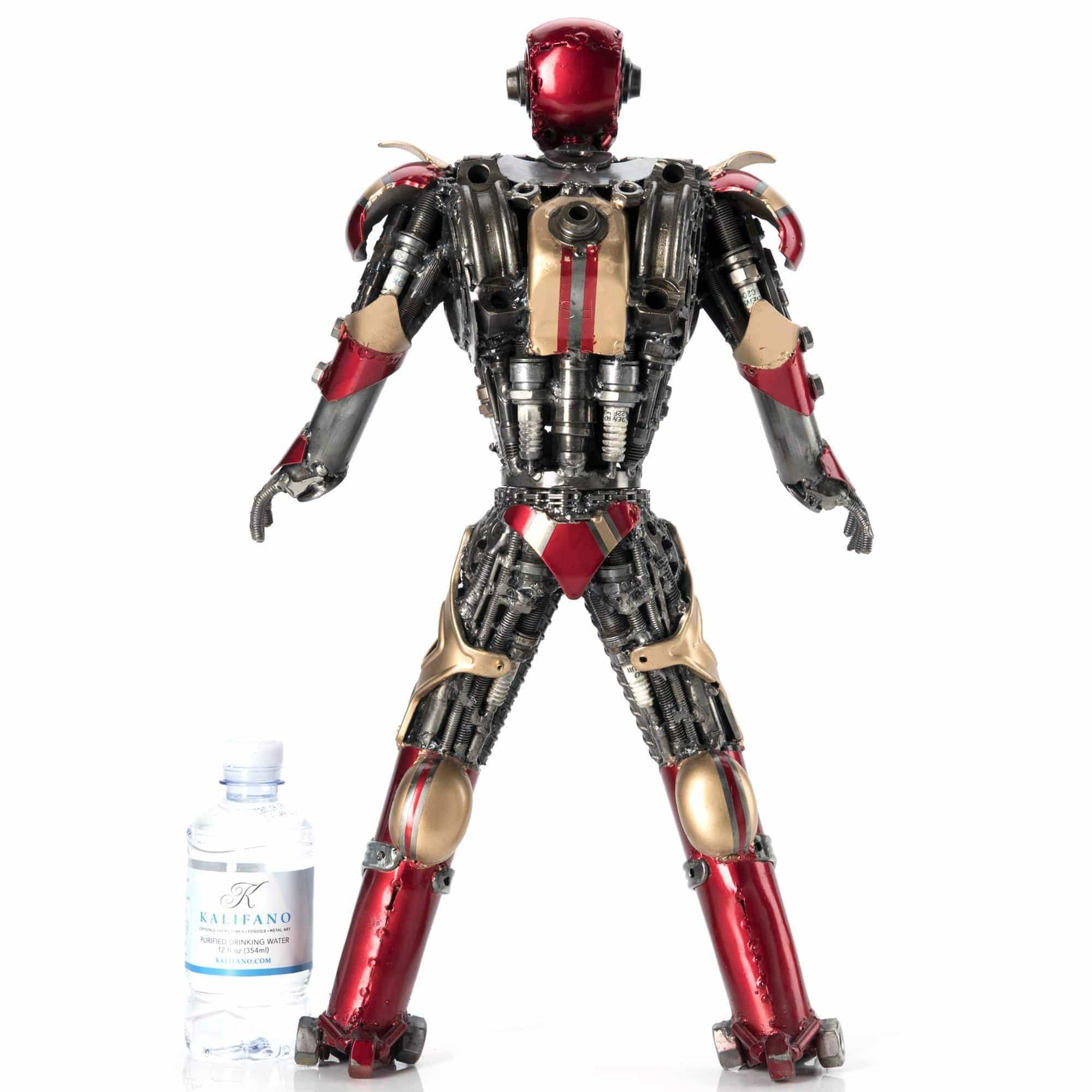 Kalifano Recycled Metal Art 20" Red Iron Man Inspired Recycled Metal Sculpture RMS-IMR50x34-S