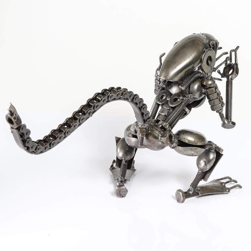 Kalifano Recycled Metal Art Alien Inspired Recycled Metal Sculpture RMS-700AB-N