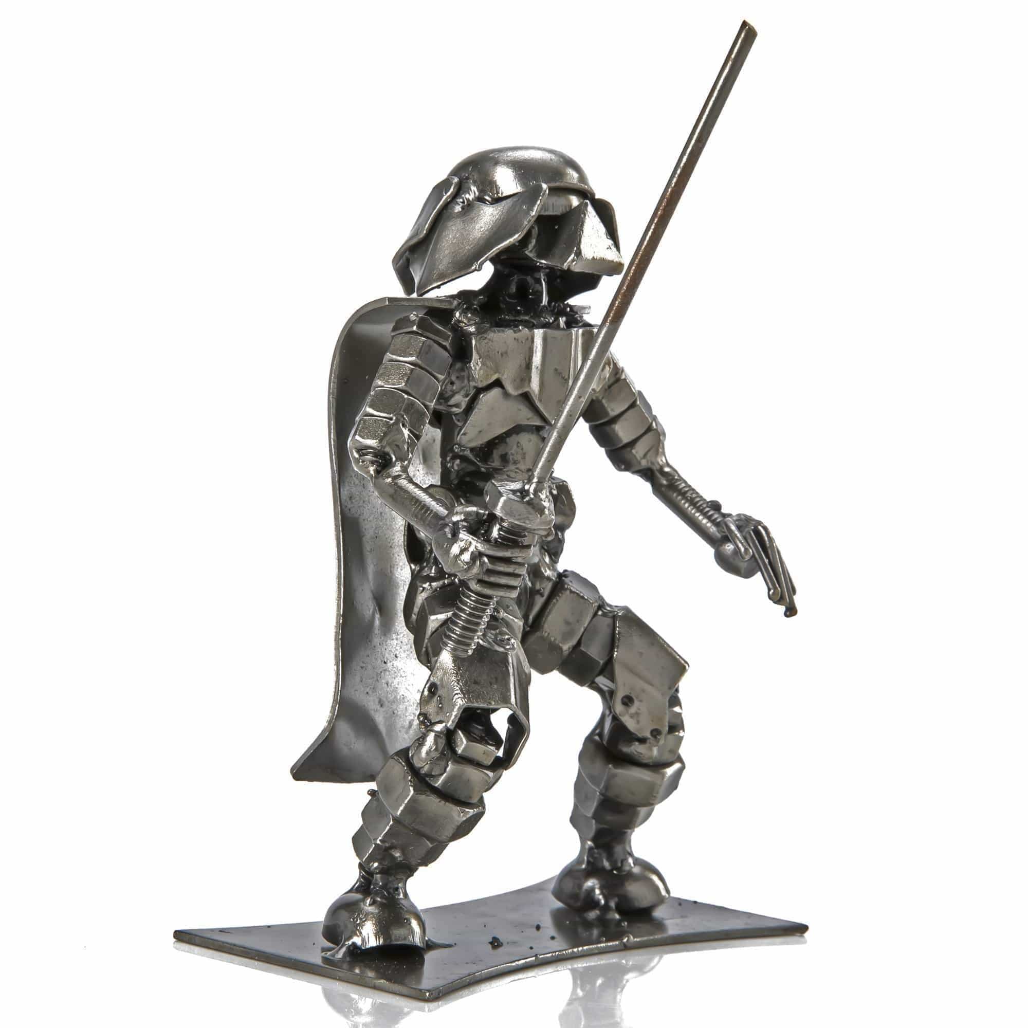 Kalifano Recycled Metal Art Darth Vader with Sword Inspired Recycled Metal Sculpture RMS-250DVB-N