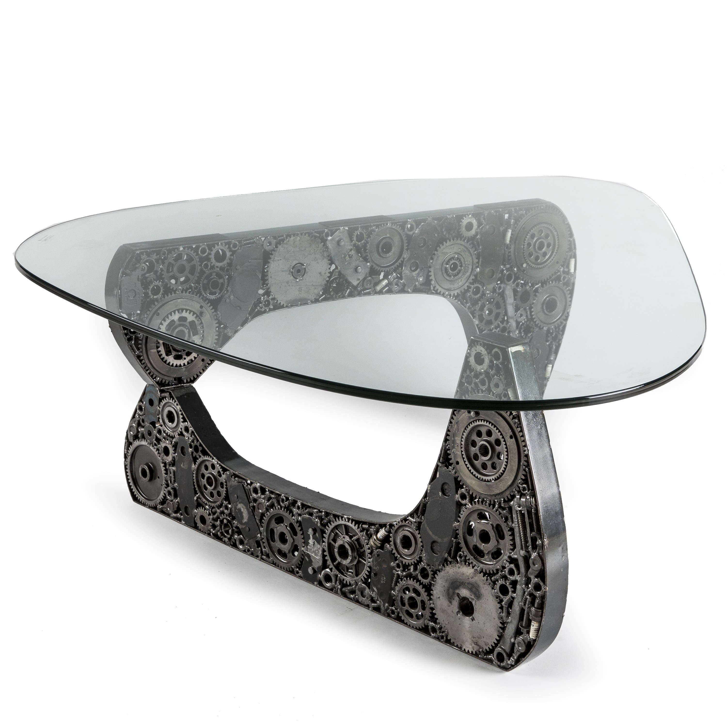 Kalifano Recycled Metal Art Noguchi Inspired Recycled Metal Art Table RMS-NOGUCHI-N