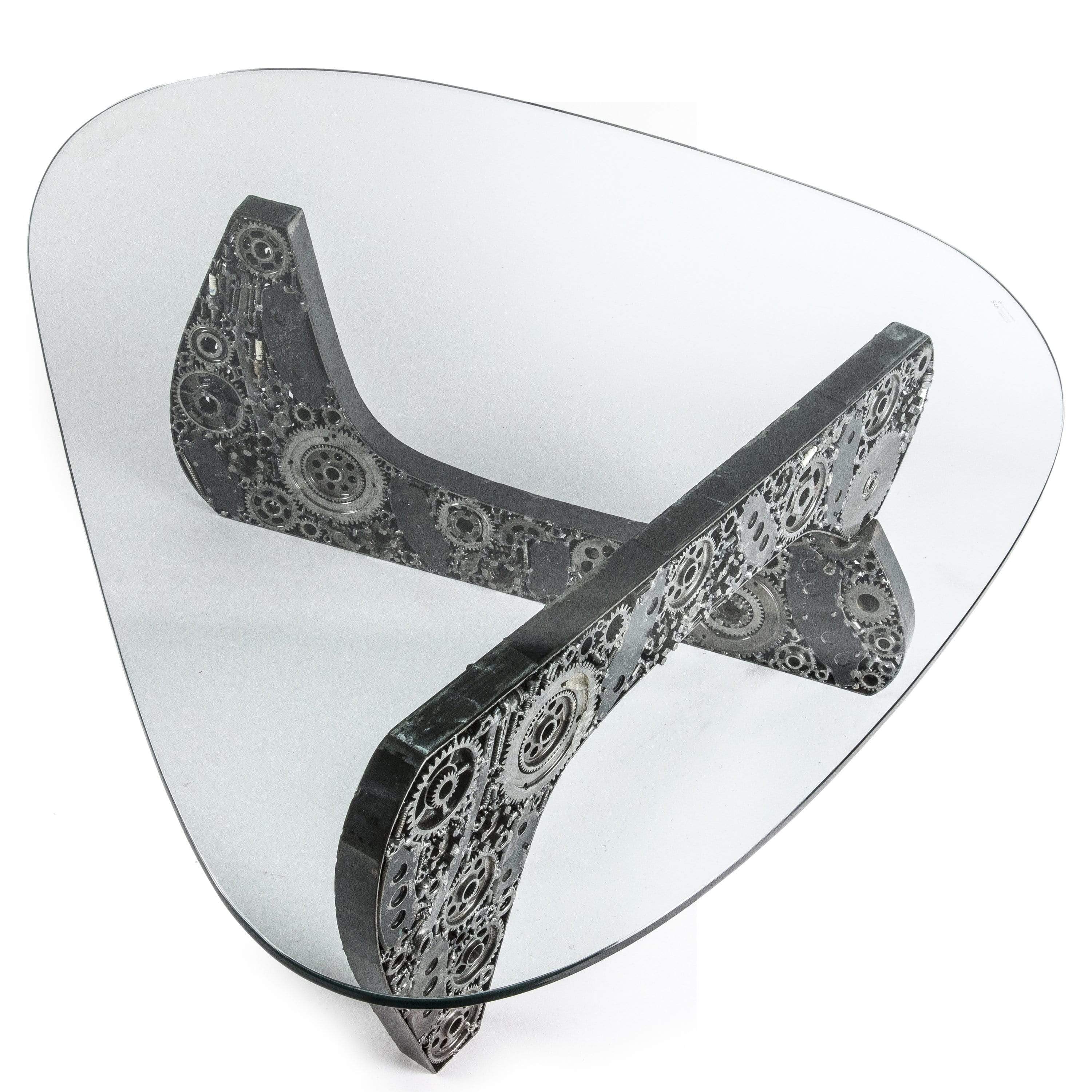 Kalifano Recycled Metal Art Noguchi Inspired Recycled Metal Art Table RMS-NOGUCHI-N