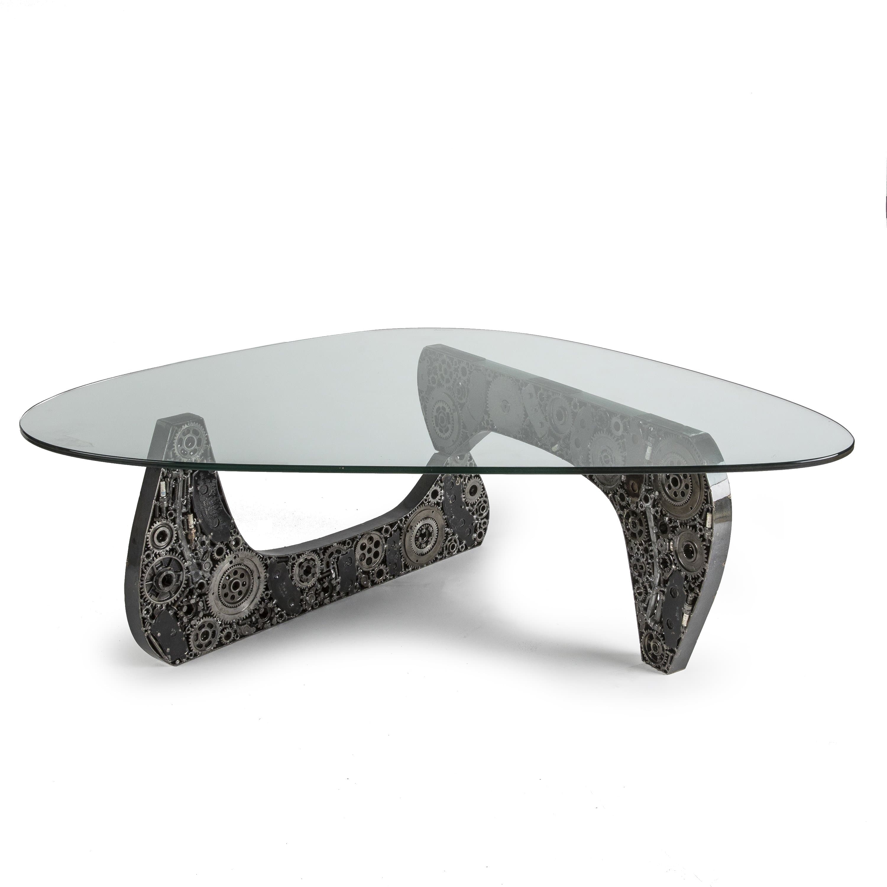 Kalifano Recycled Metal Art Noguchi Inspired Recycled Metal Art Table RMS-NOGUCHI-N