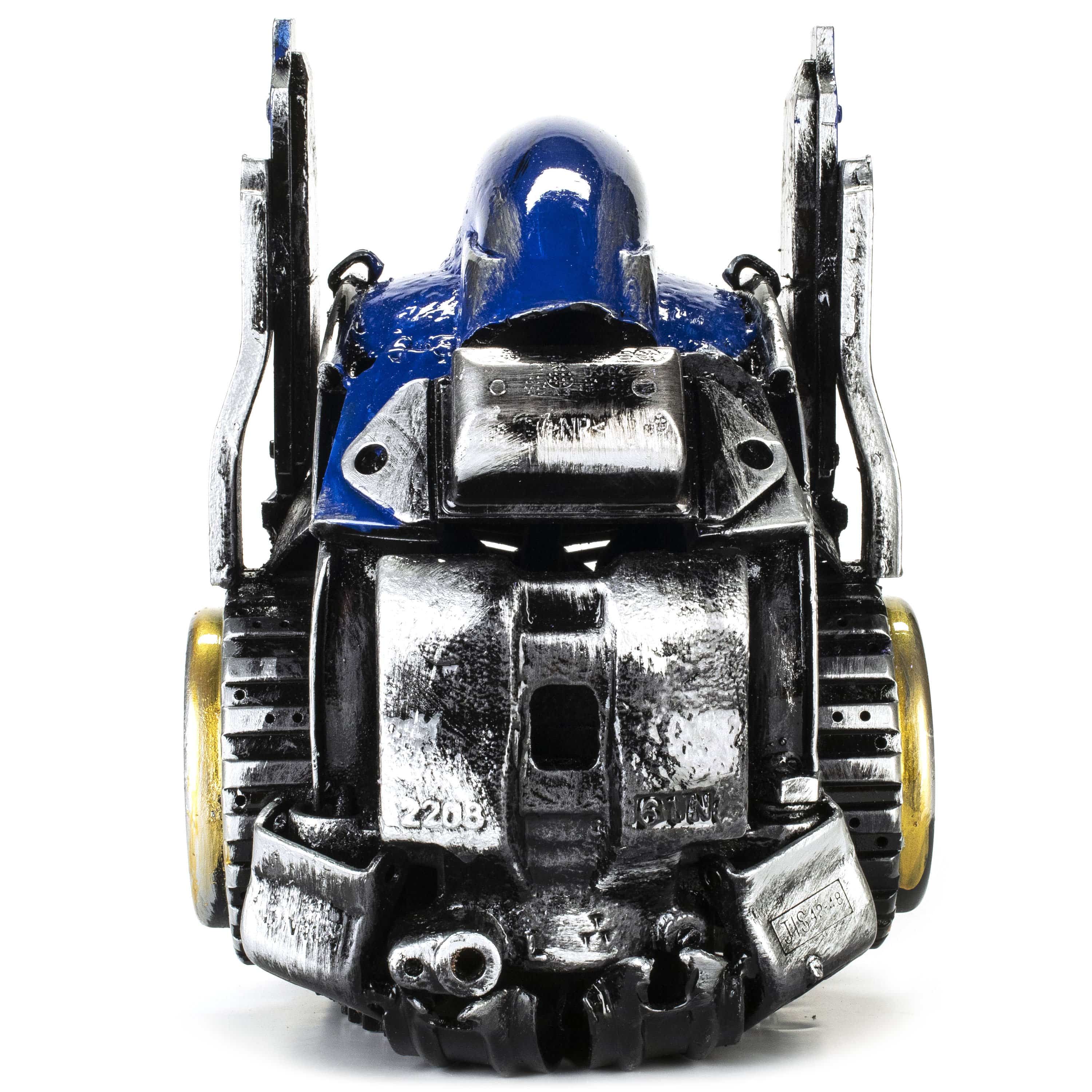 Kalifano Recycled Metal Art Optimus Prime Head Inspired Recycled Metal Art Sculpture RMS-HEAD-OP