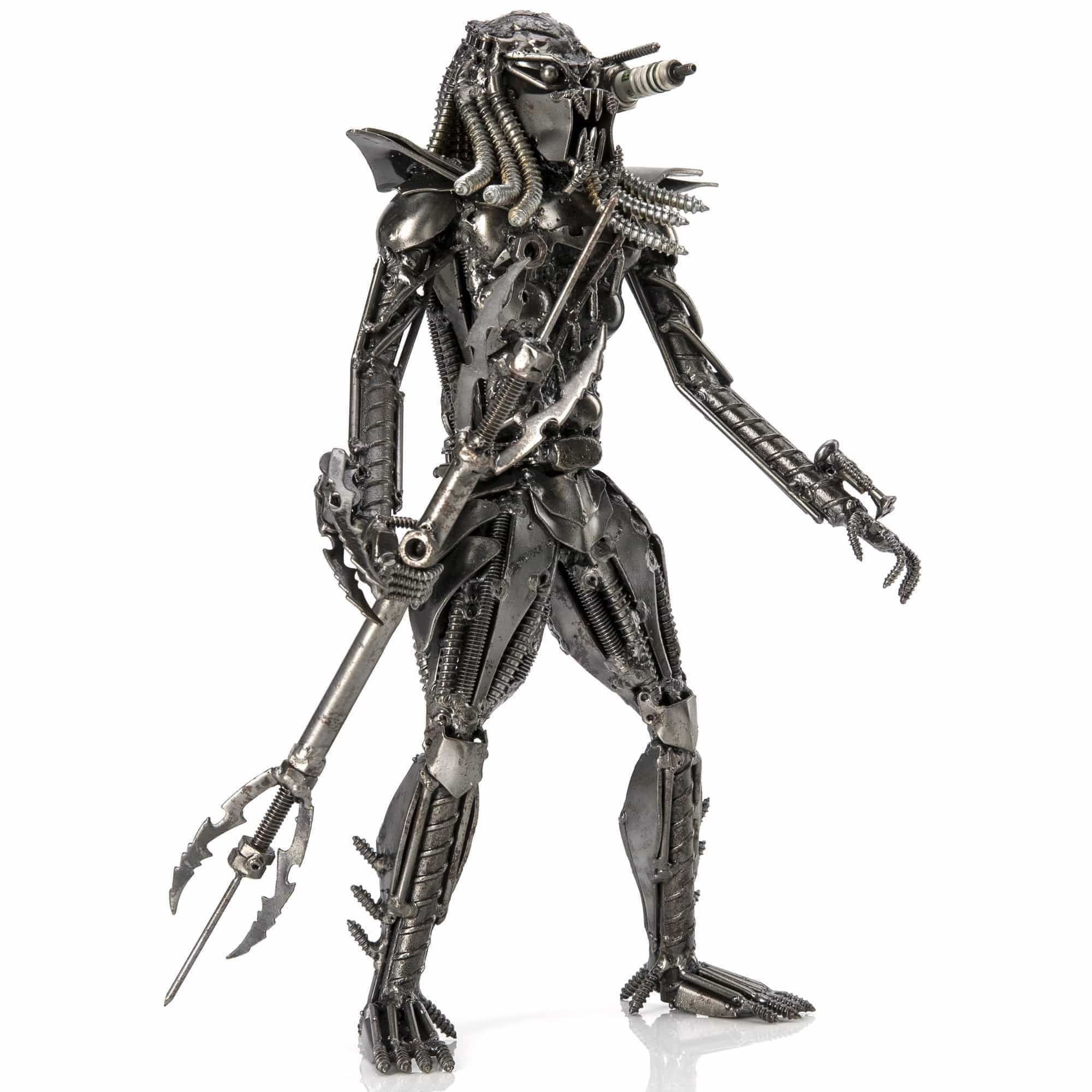 Kalifano Recycled Metal Art Predator Muscle Inspired Recycled Metal Sculpture RMS-1400PM-N