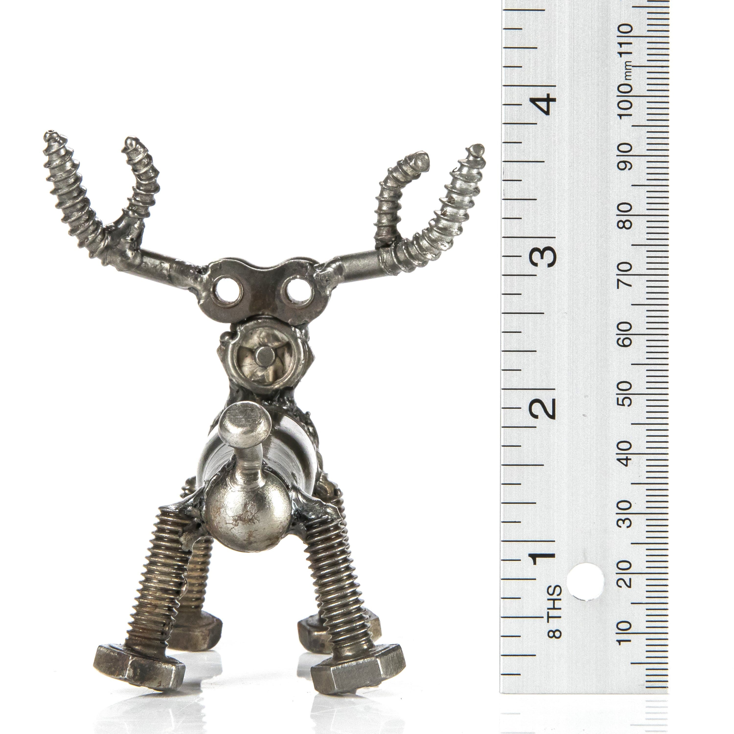 Kalifano Recycled Metal Art Reindeer Inspired Recycled Metal Sculpture RMS-100RD-N