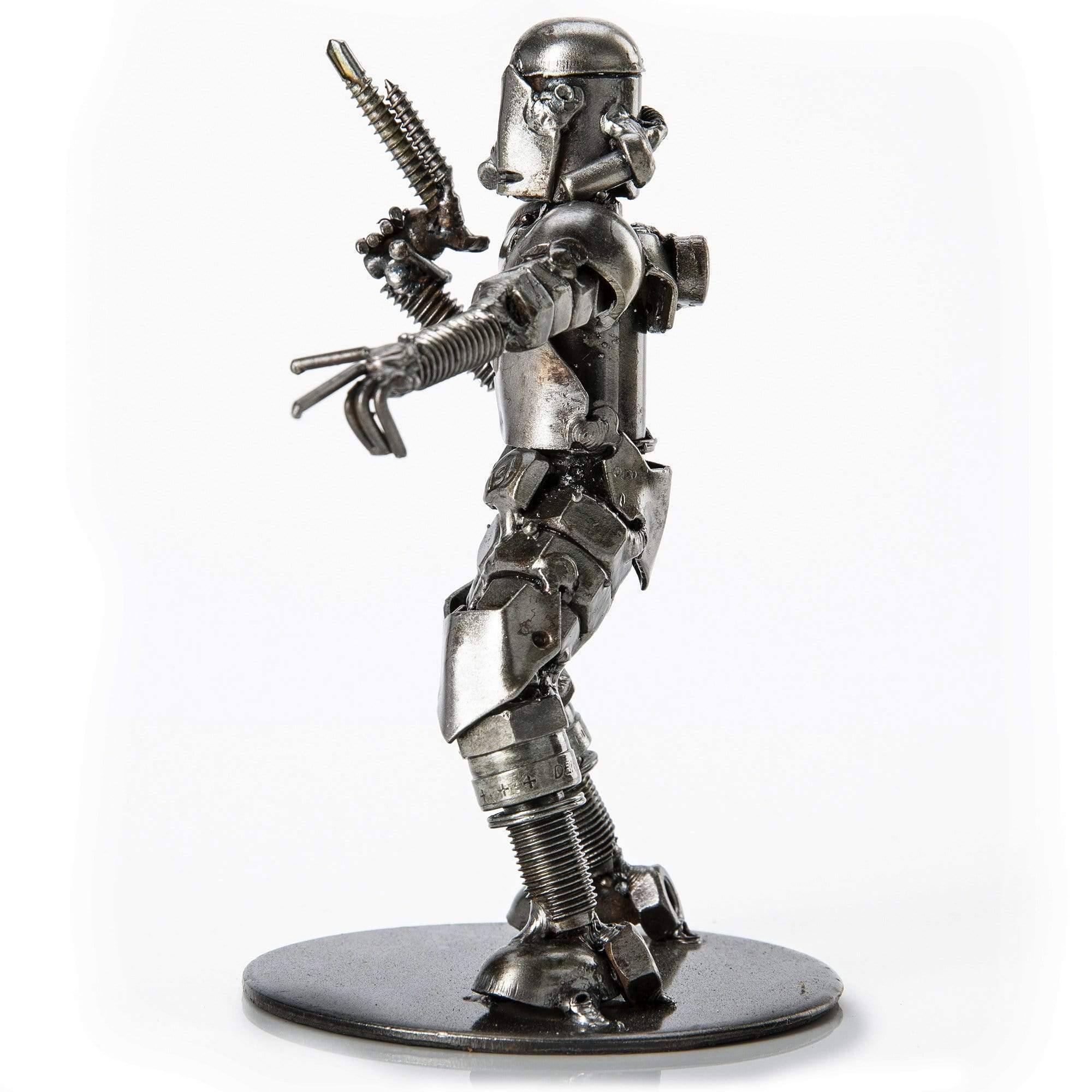 Kalifano Recycled Metal Art Storm Trooper Pointing Inspired Recycled Metal Sculpture RMS-250STP-N