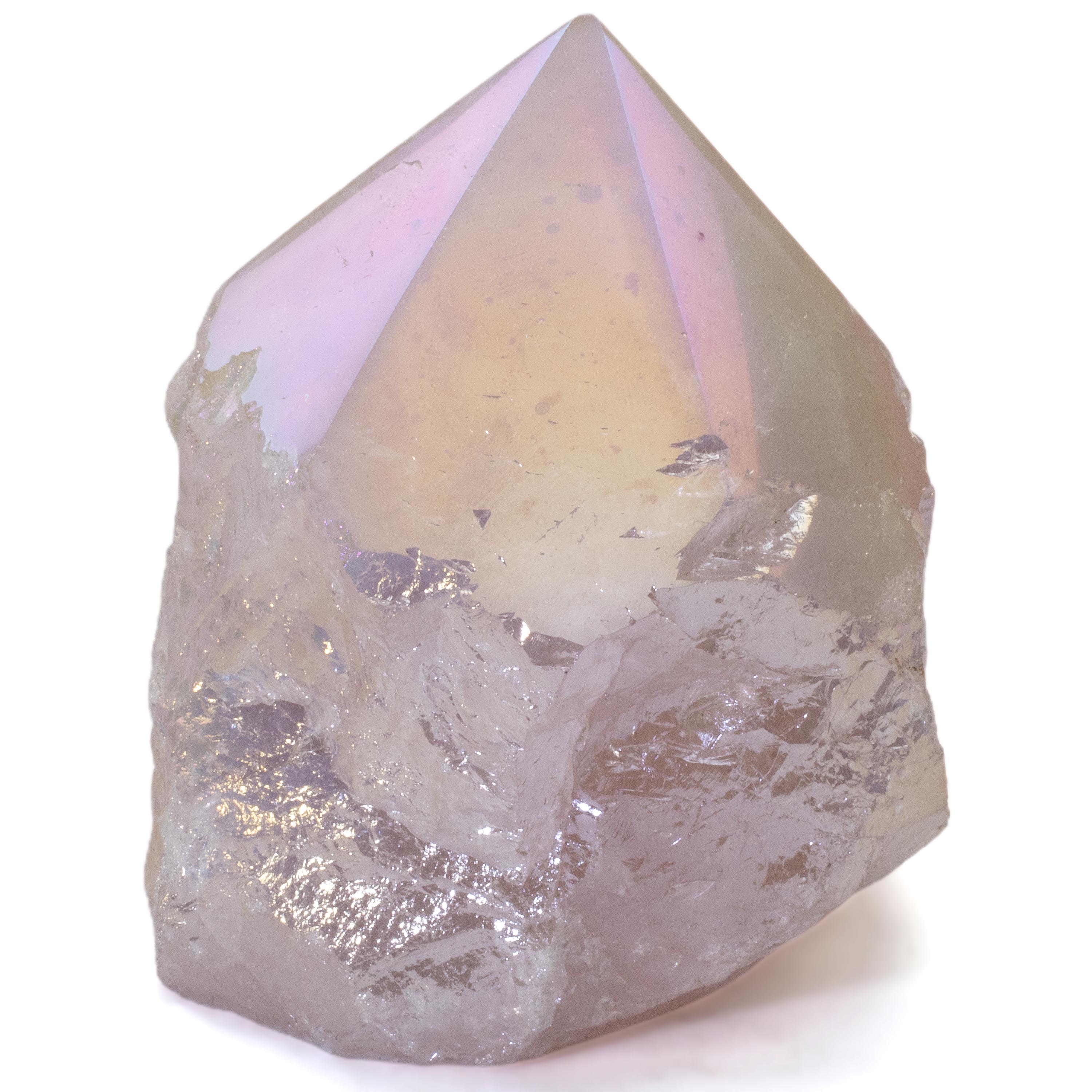 KALIFANO Rose Quartz Aura Borealis Rose Quartz Point - 500 g ABP360-RQ