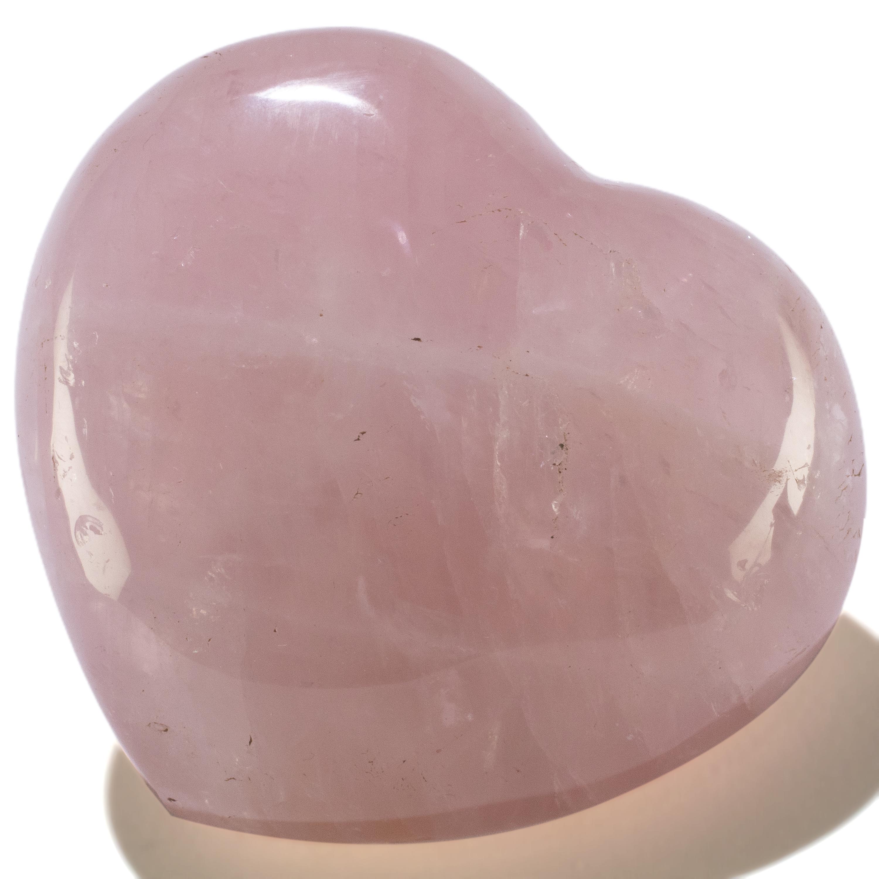 KALIFANO Rose Quartz Rose Quartz Gemstone Heart Carving 300g / 3in. GH240-RQ