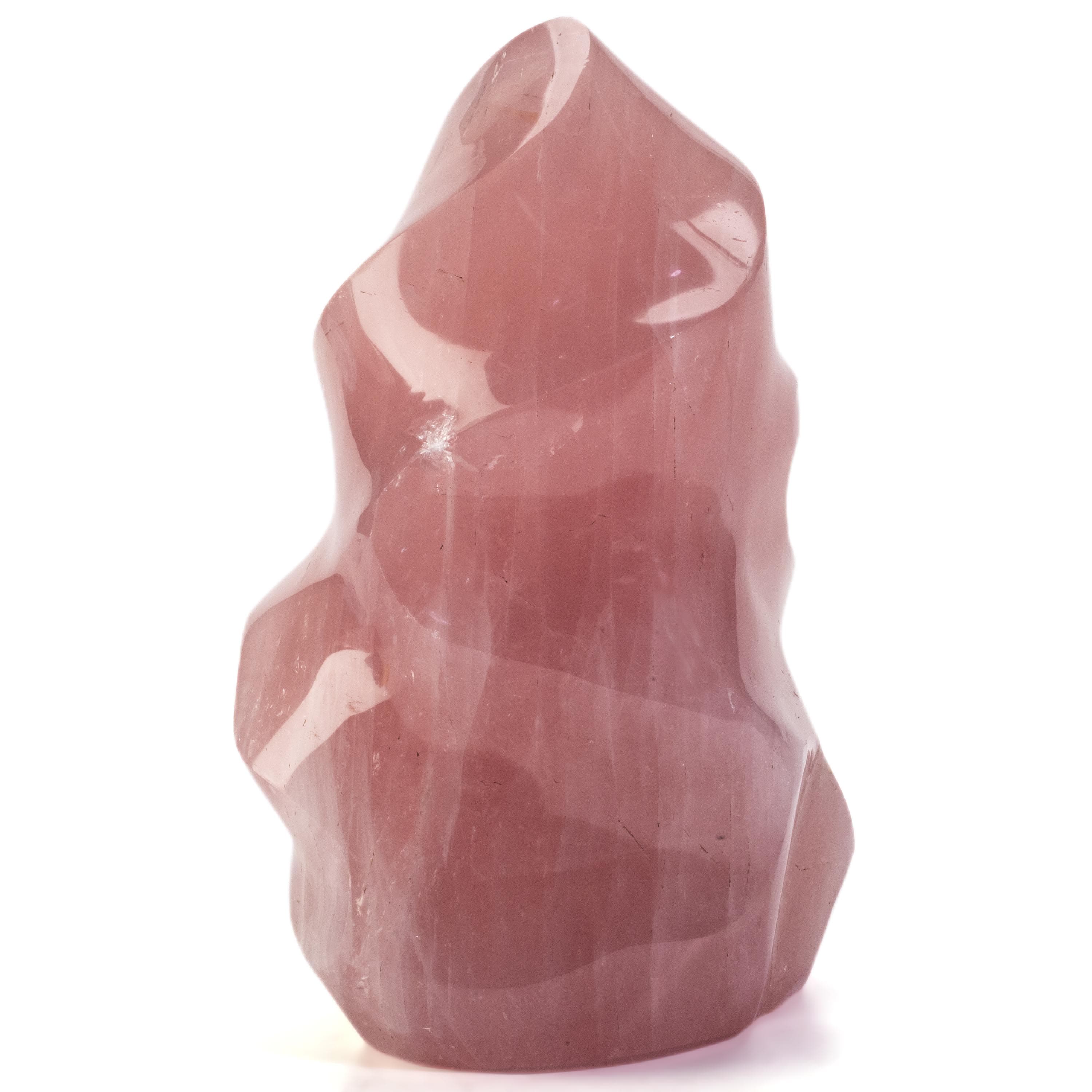 Kalifano Rose Quartz Rose Quartz Twist Flame - 7" / 2,400g CBF1600-RQ