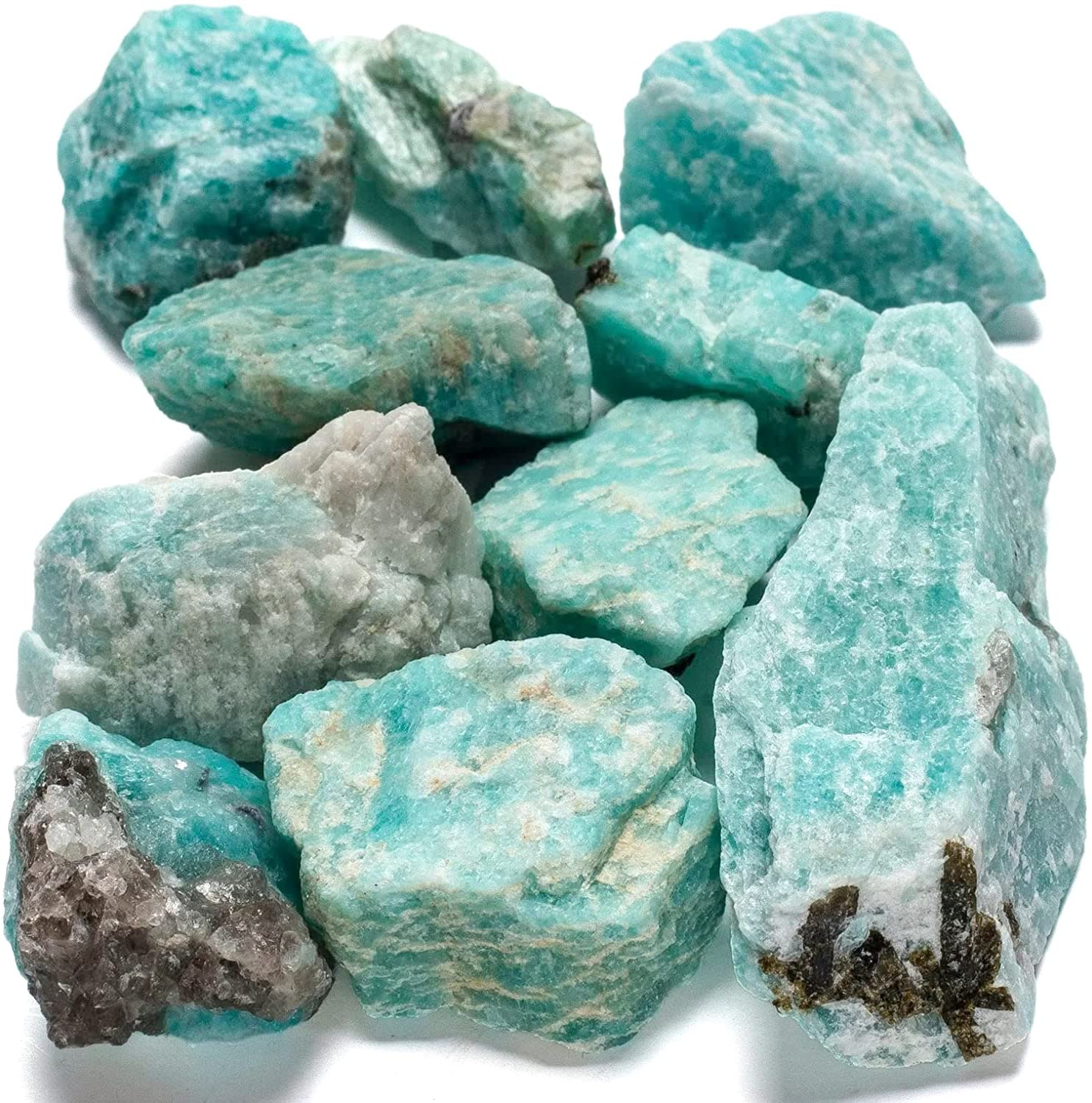 KALIFANO Rough Amazonite (10 Stone Bundle) RG-AZ