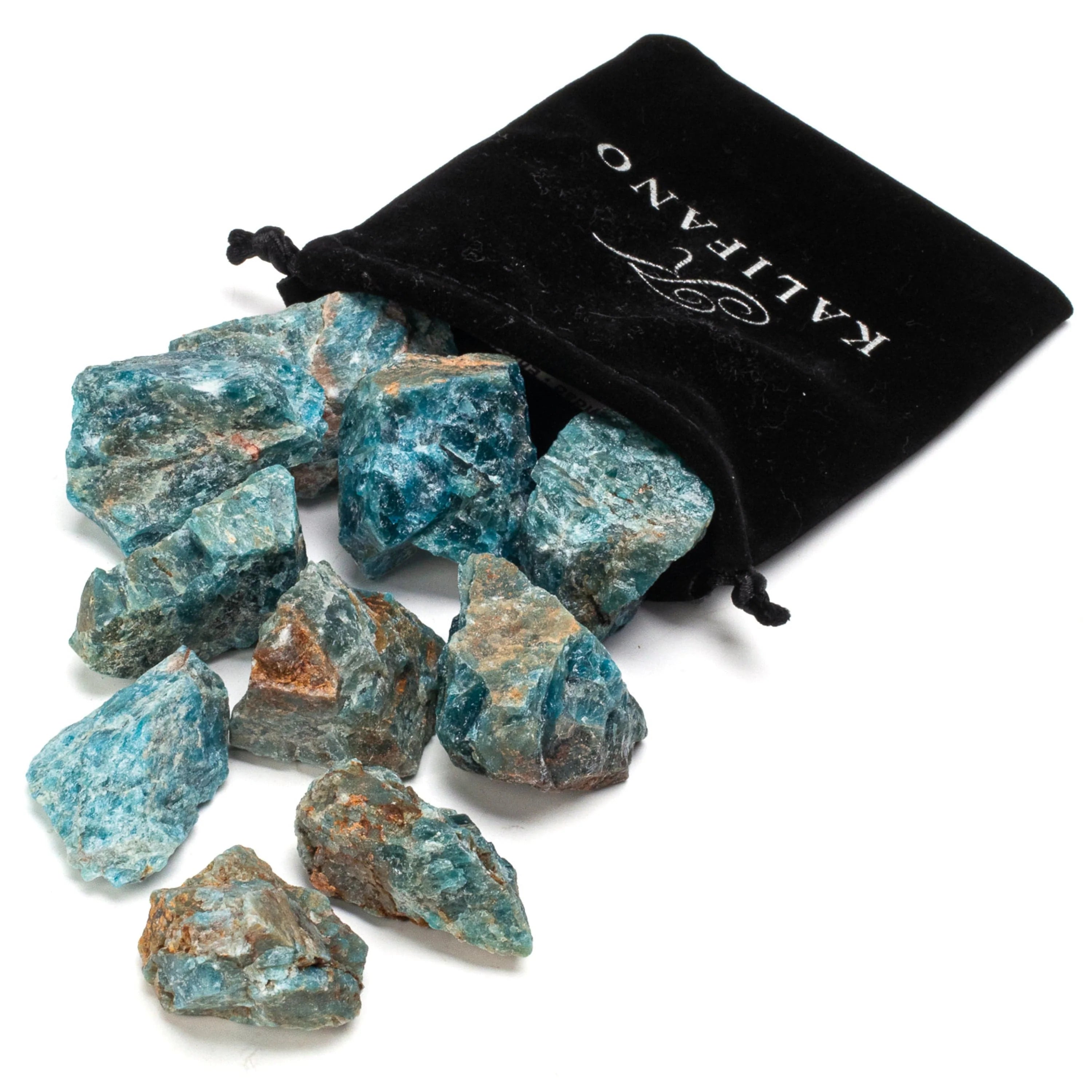 KALIFANO Rough Blue Apatite (10 Stone Bundle) RG-BA