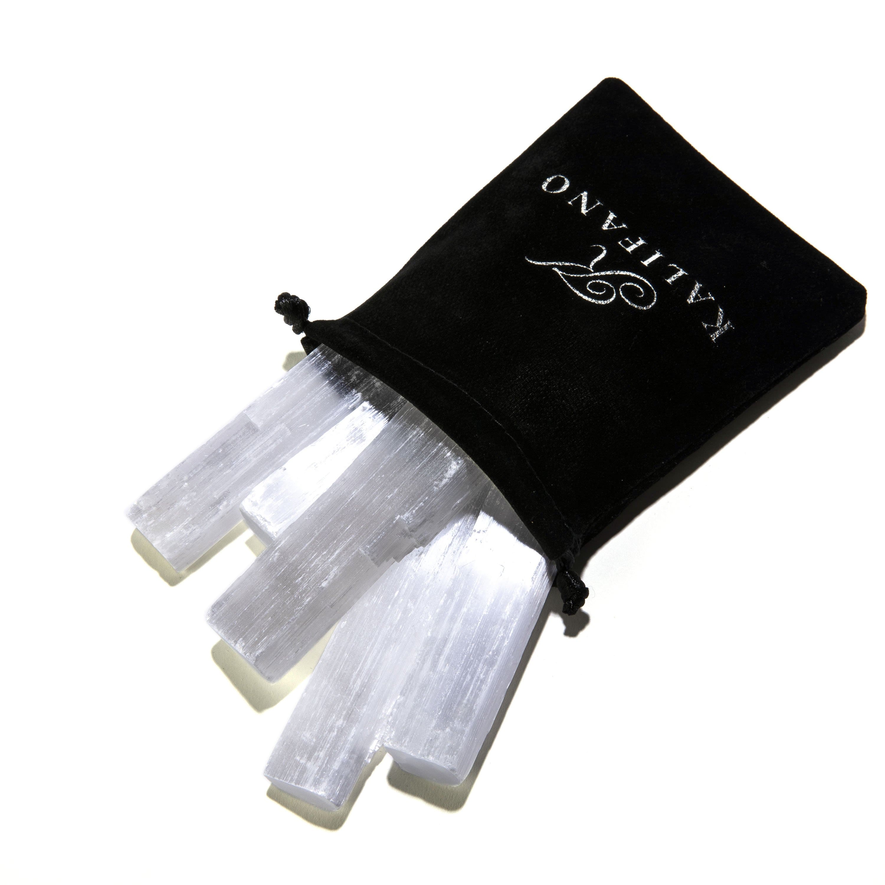 Kalifano Selenite Selenite Stick 10 cm - 5 Pack SS10-5