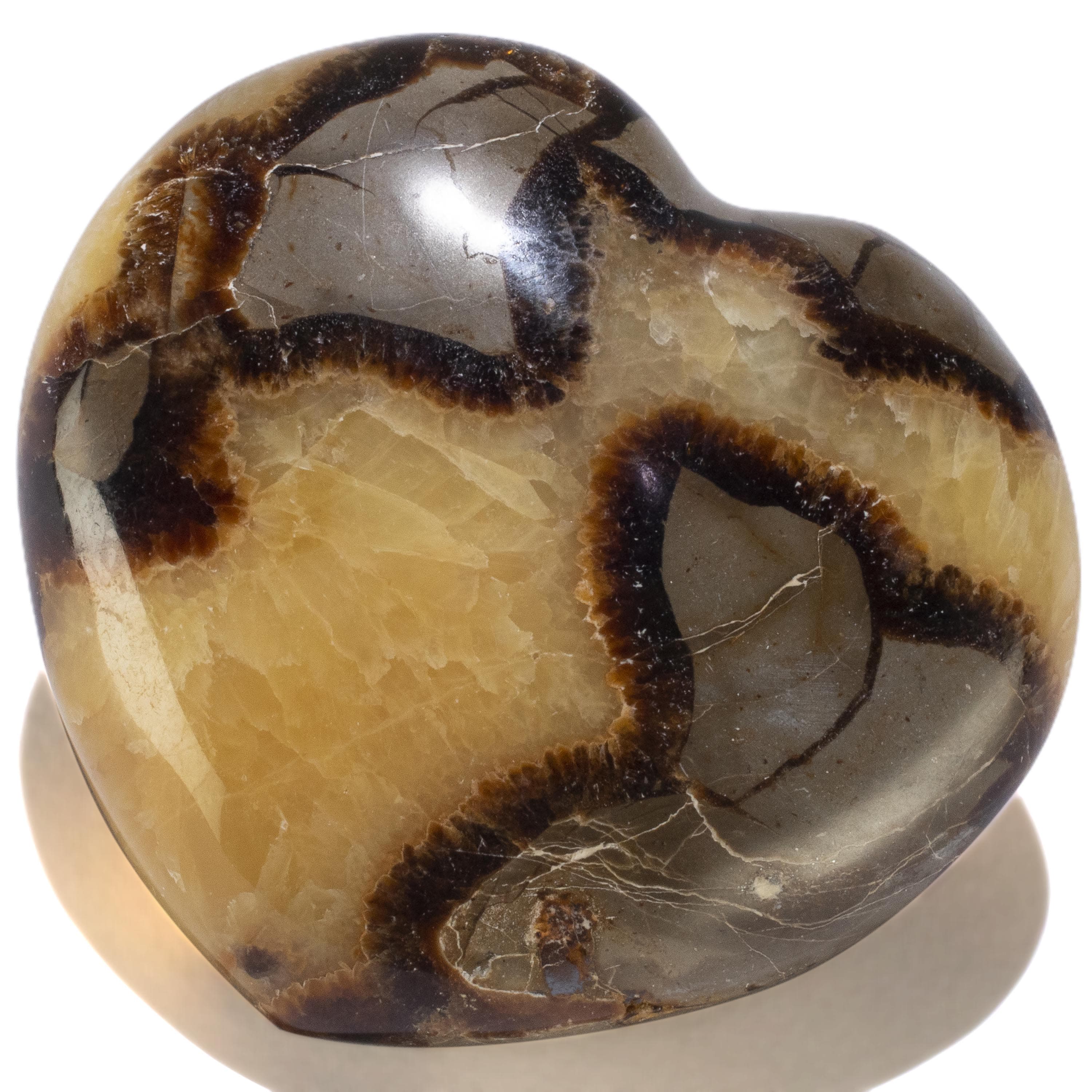 KALIFANO Septarian Septarian Gemstone Heart Carving 240g / 3in. GH240-SP