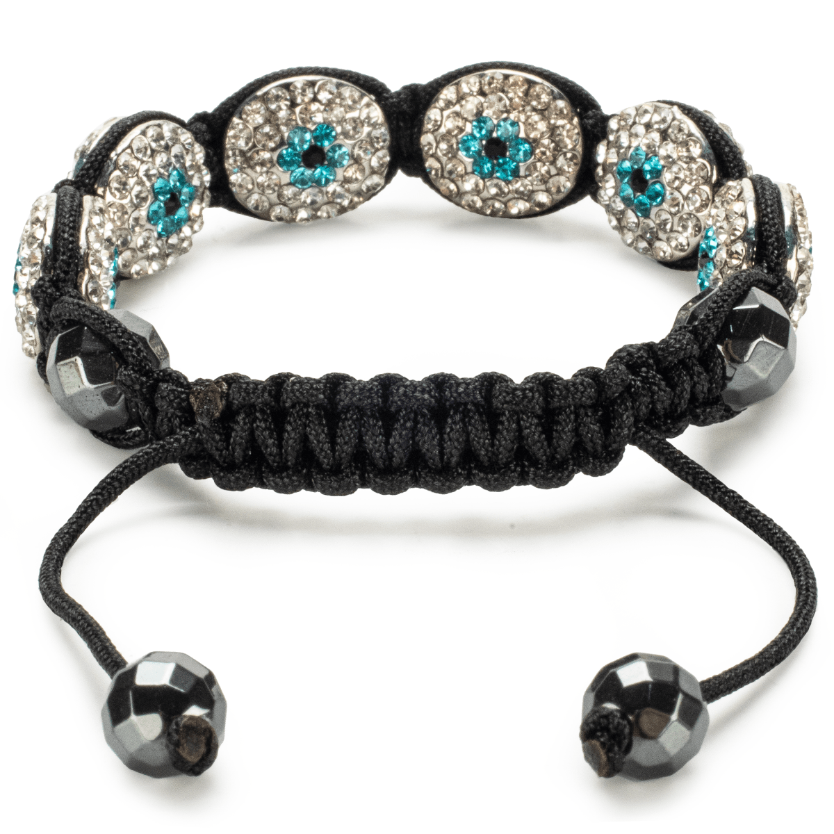 Kalifano Shamballa Bracelets Clear Crystal Oval Shamballa Bracelet SBOV-EE-C