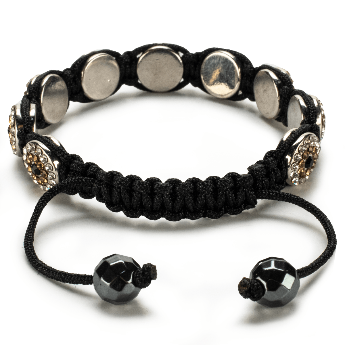 Kalifano Shamballa Bracelets Light Colorado Topaz Crystal Evil Eye Shamballa Bracelet SBMF-LCT