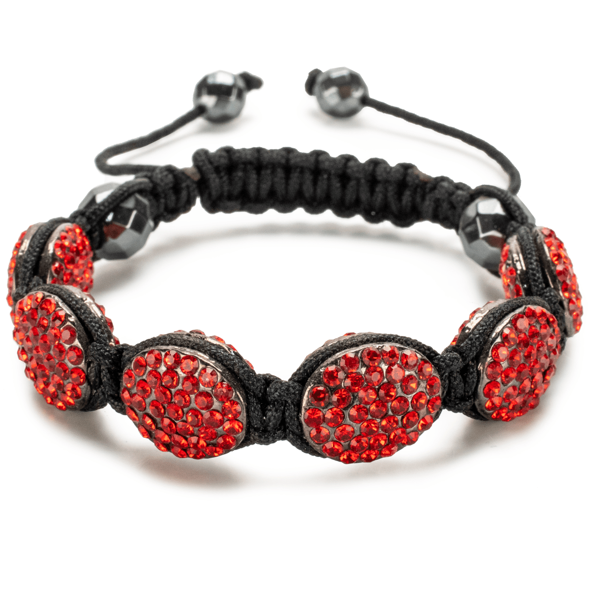 Kalifano Shamballa Bracelets Light Siam Oval Shamballa Bracelet SBOV-LS