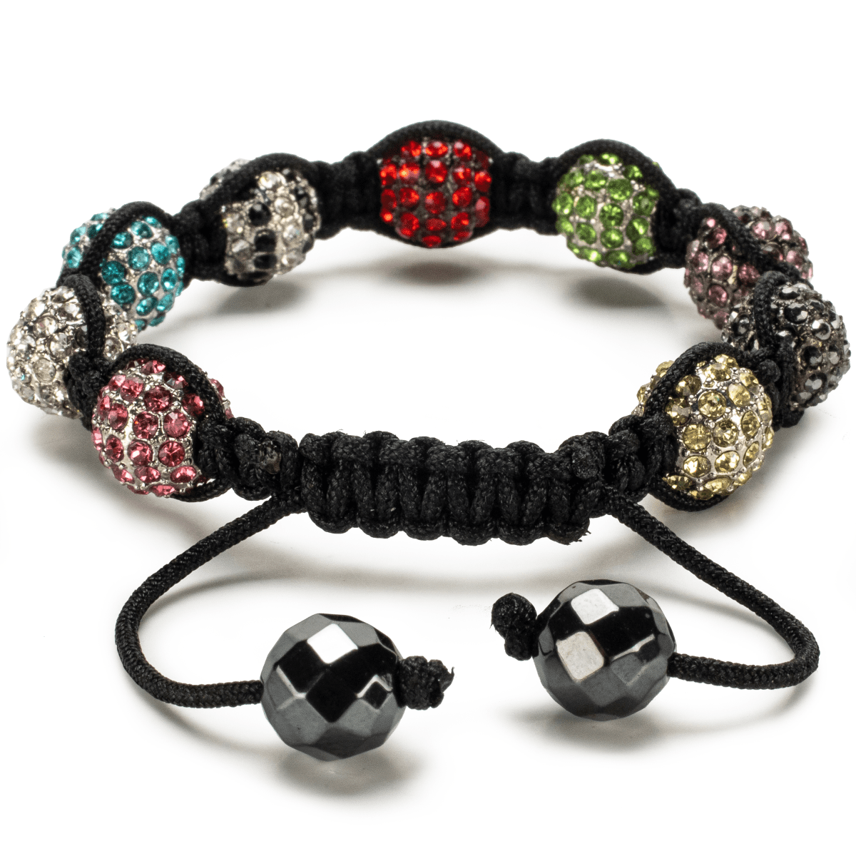 Kalifano Shamballa Bracelets Multi Color Crystal Shamballa Bracelet SBM-MLT