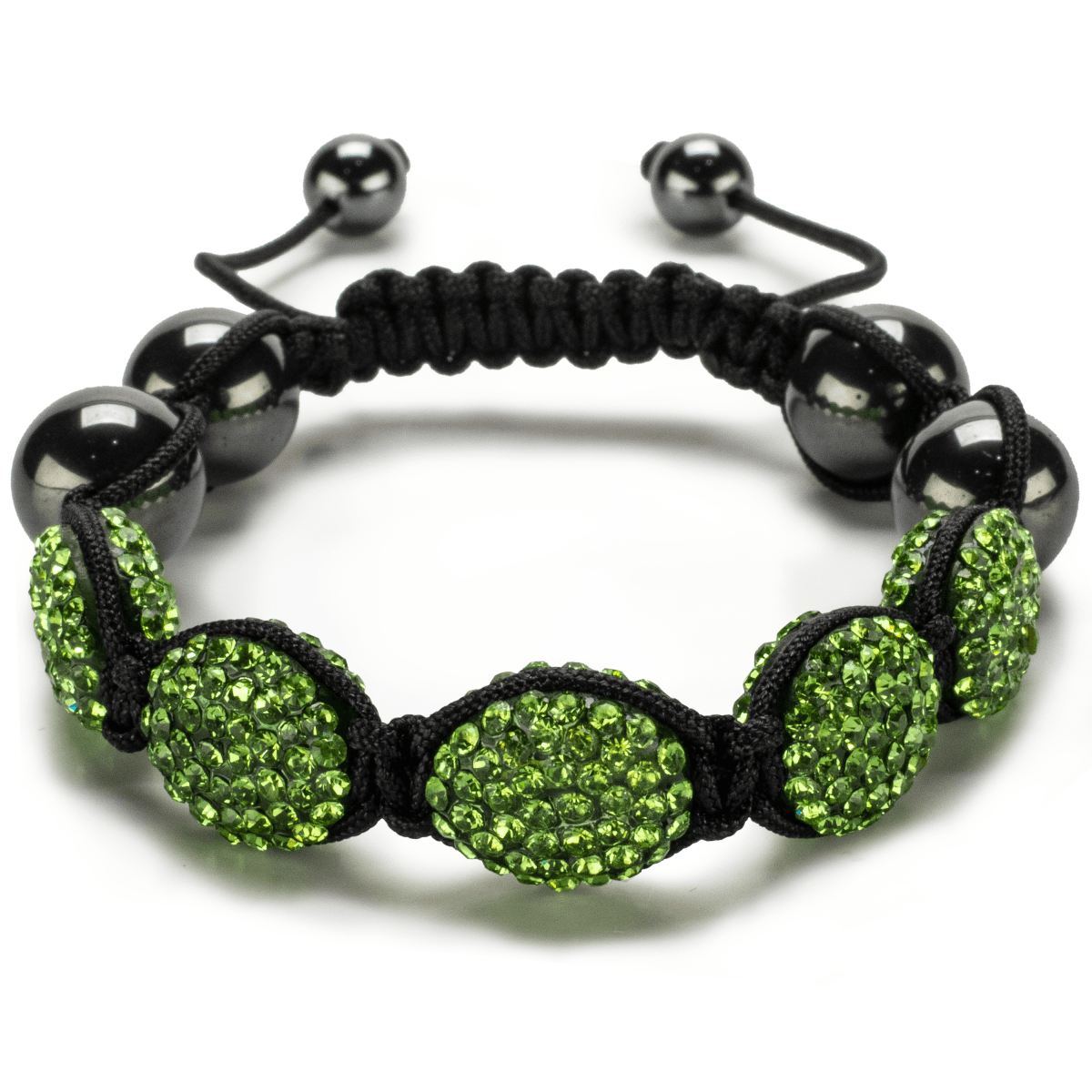 Kalifano Shamballa Bracelets Peridot Oval  Shamballa Bracelet SBOV-P